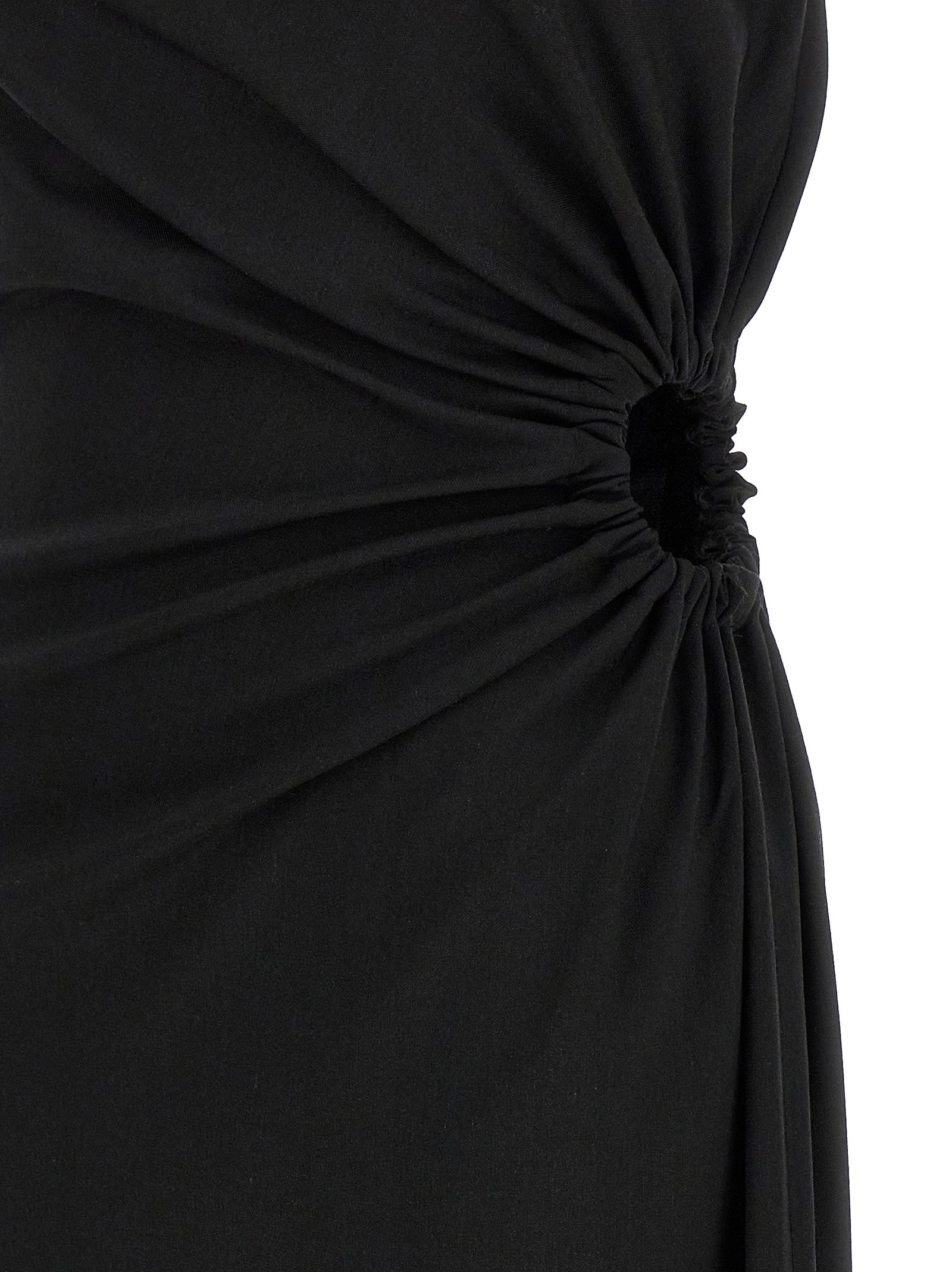 Max Mara Langes Kleid aus schwarzer Schurwolle