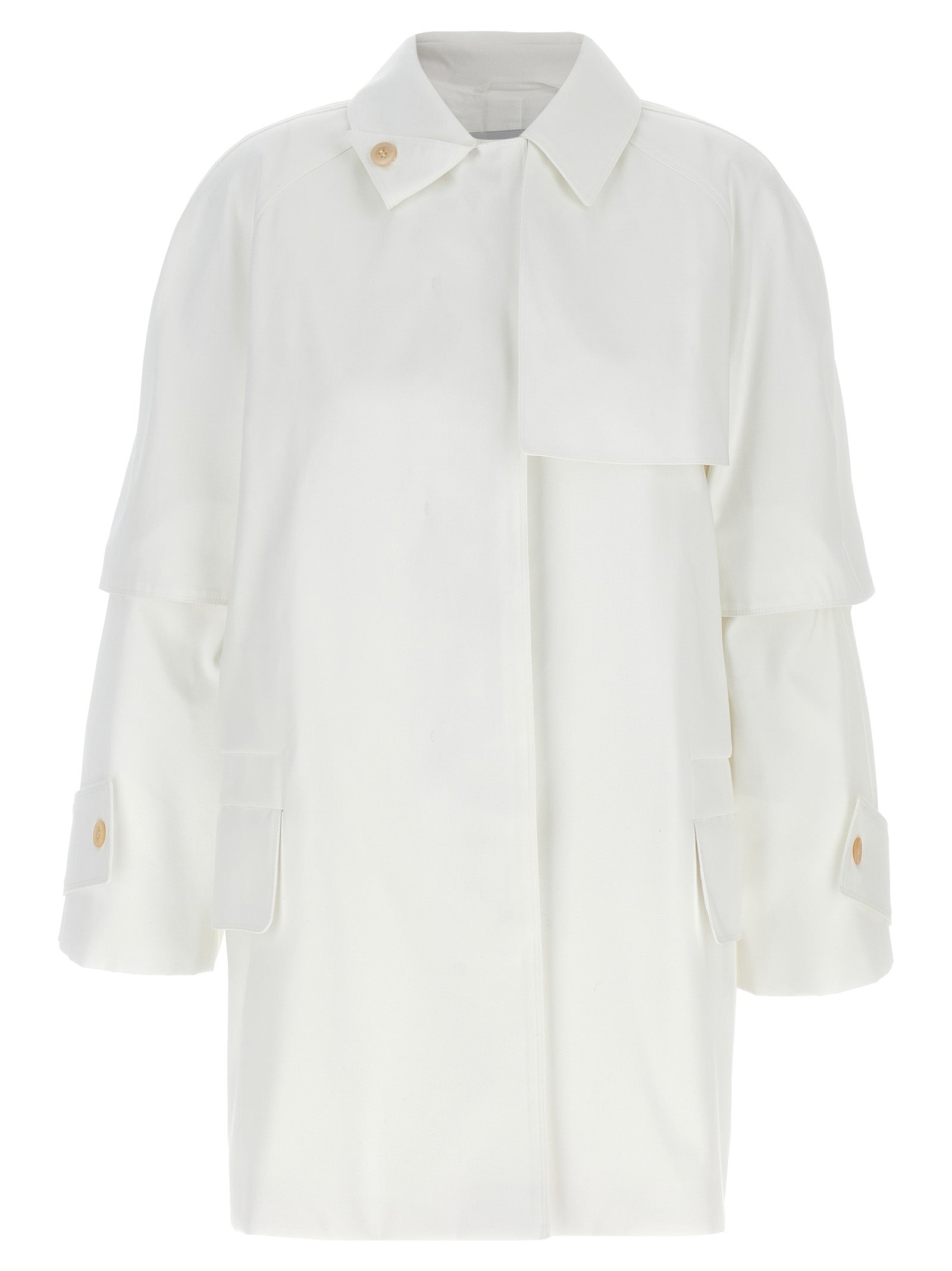 Max Mara Weißer Baumwollmantel