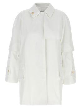 Max Mara Weißer Baumwollmantel