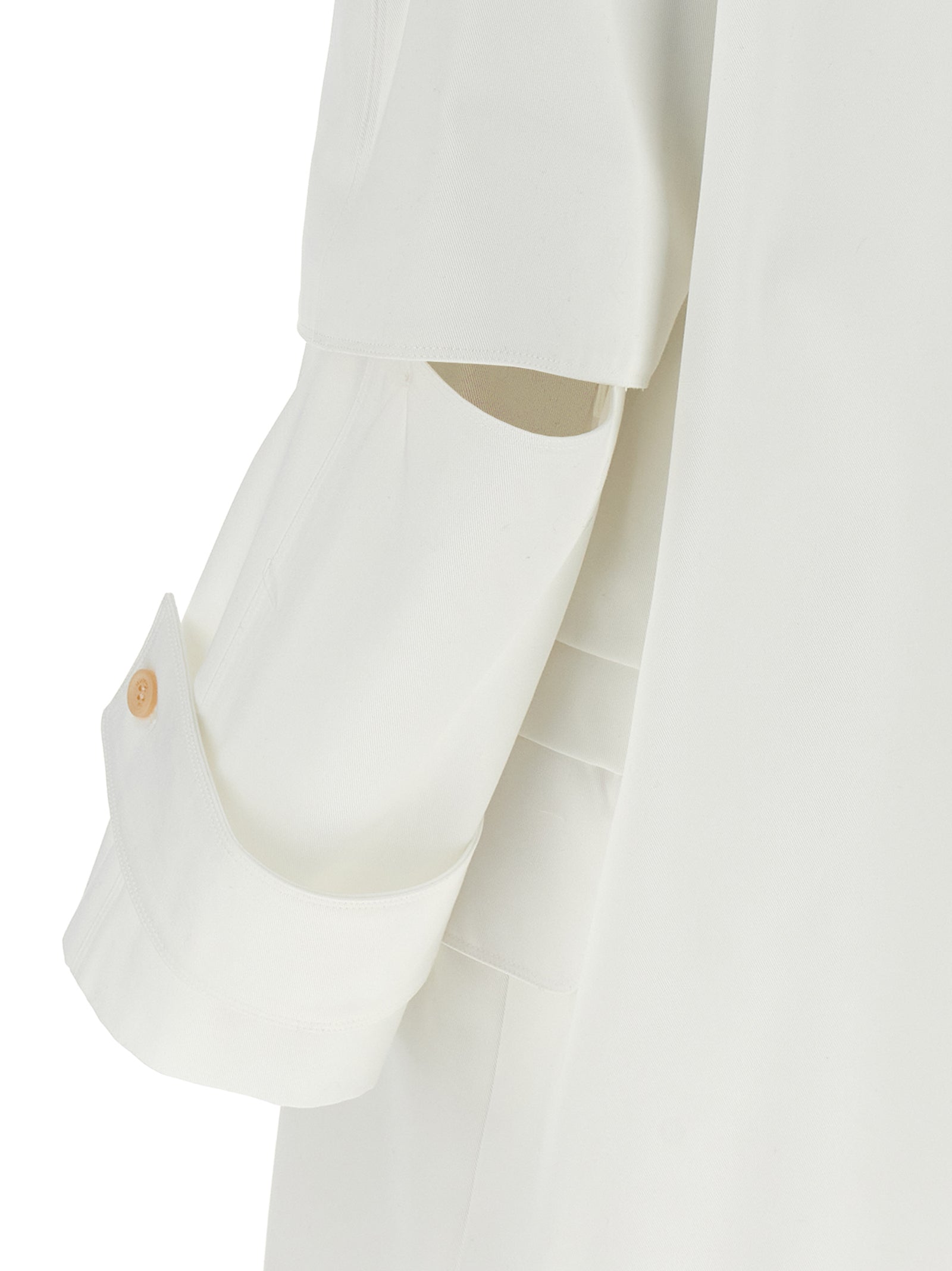 Max Mara Weißer Baumwollmantel