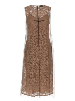 Fendi Beige Baumwoll-Midikleid