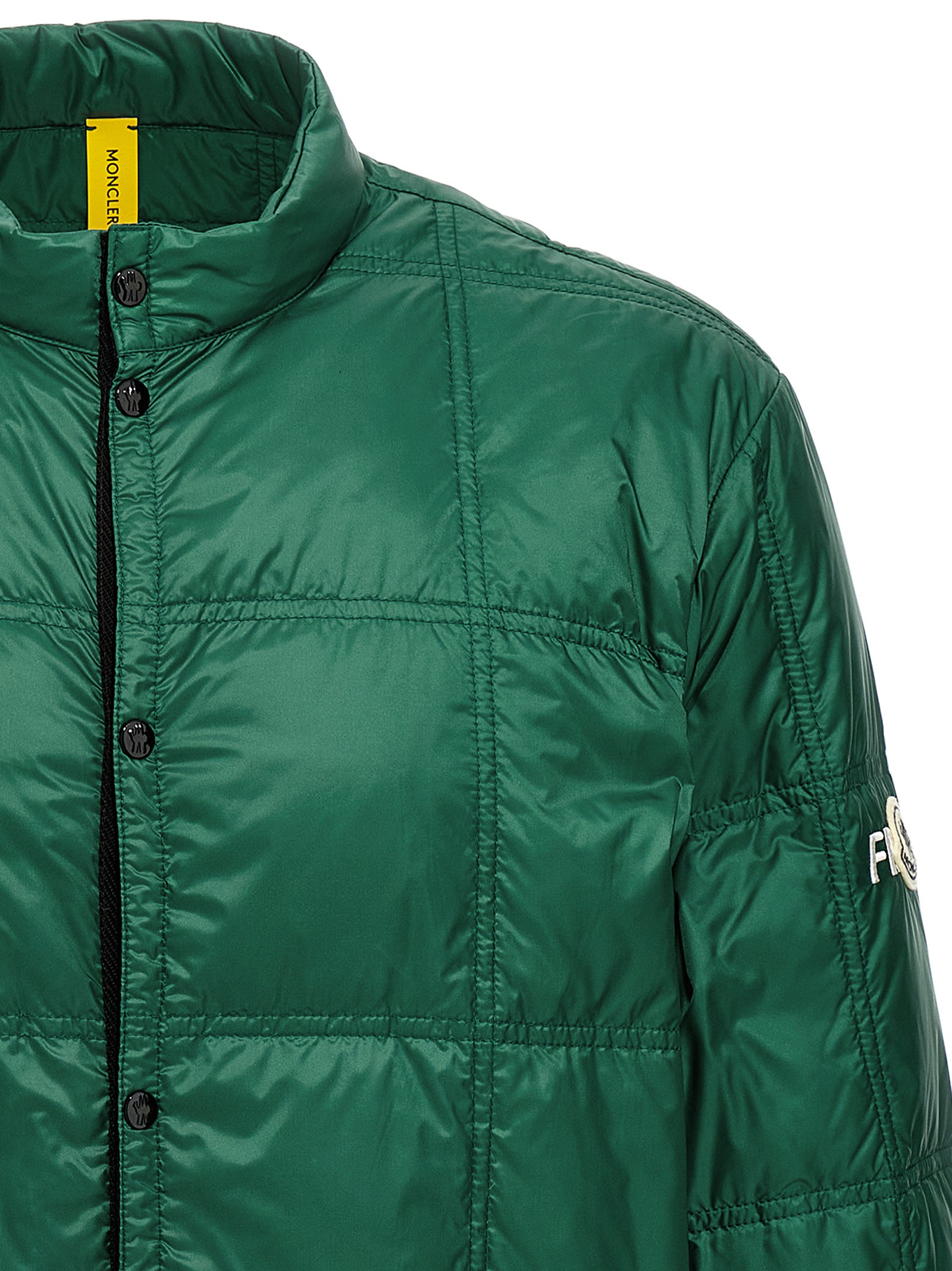 MONCLER GENIUS Zweifarbige Polyamid-Steppjacke in voller Länge