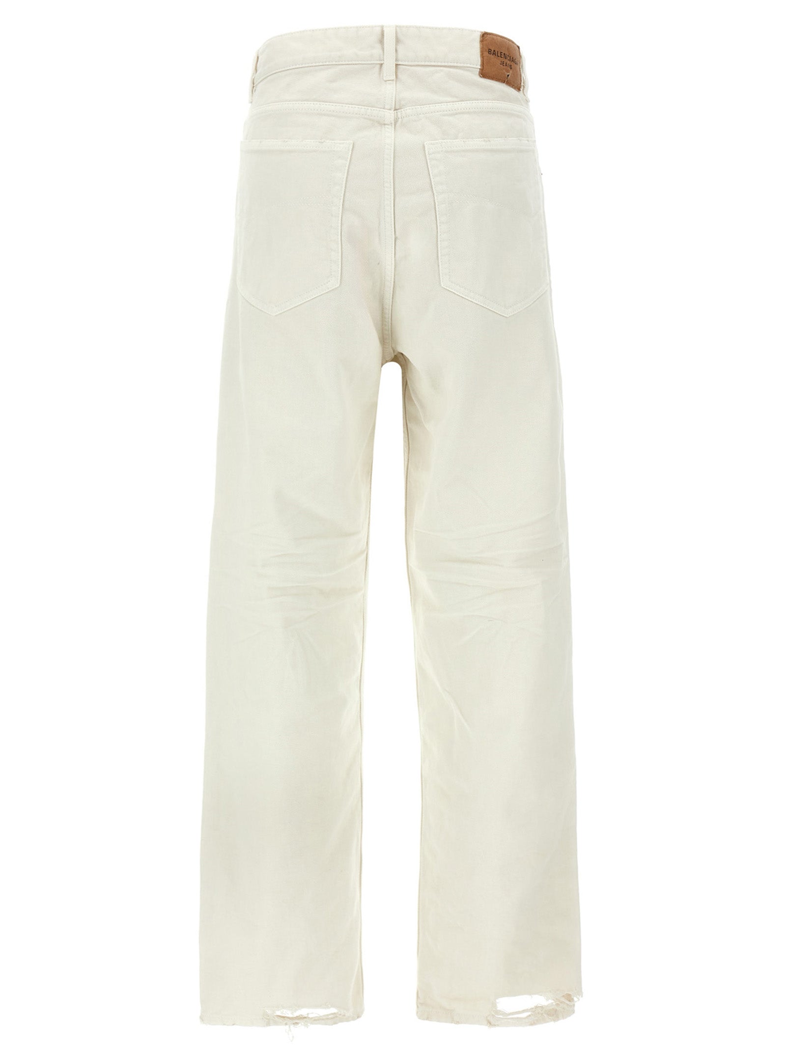 Balenciaga Weiße Baumwoll-Jeans Denim