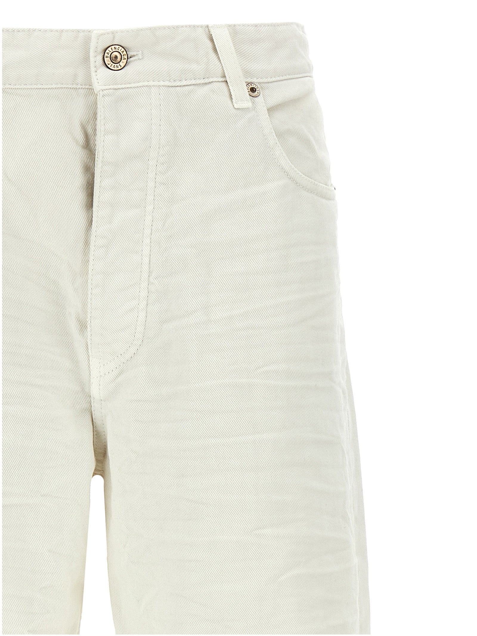 Balenciaga Weiße Baumwoll-Jeans Denim