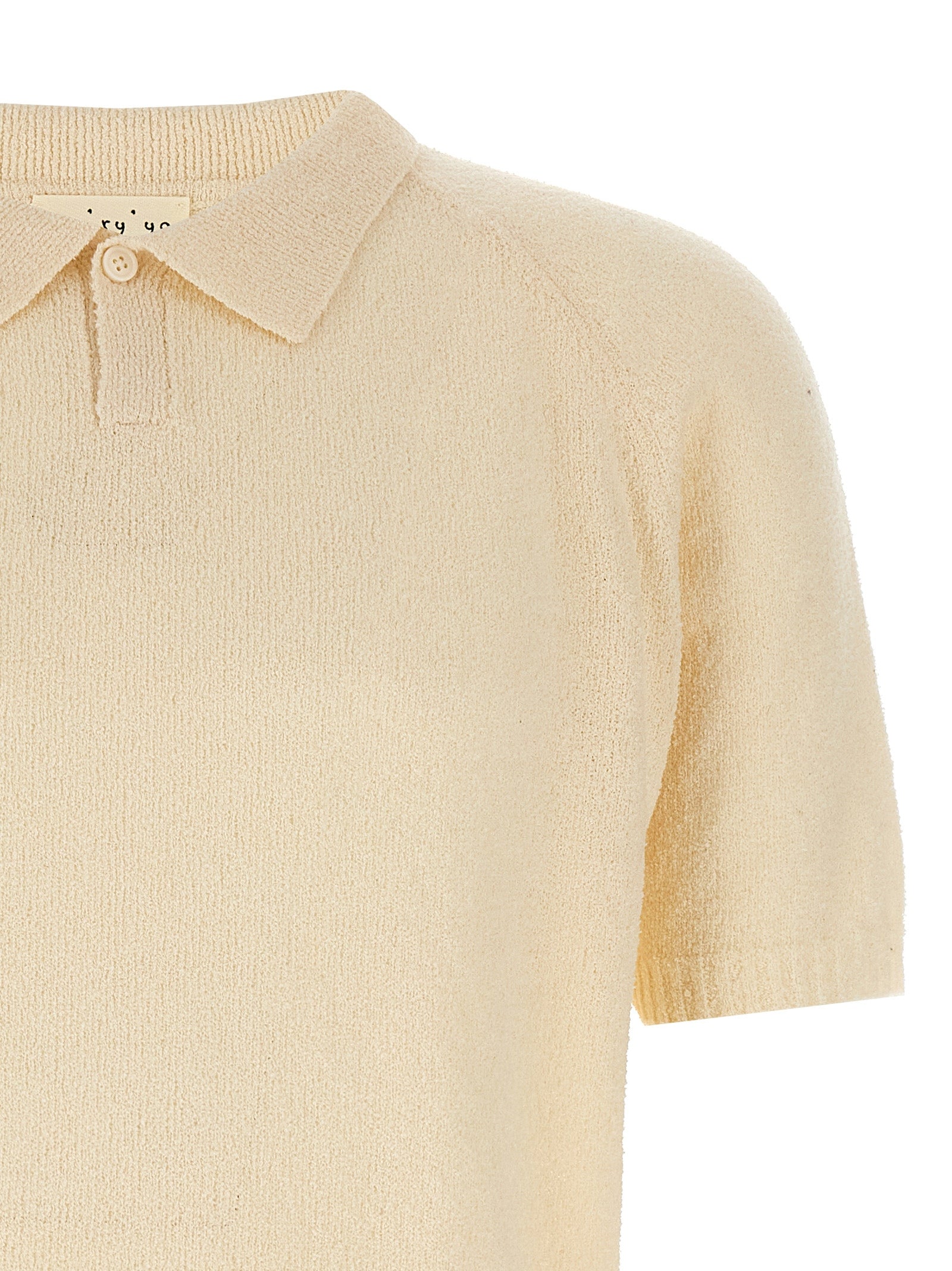 MA'RY'YA Weißes Poloshirt aus Baumwolle