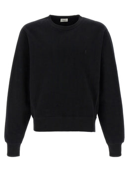 Saint Laurent Schwarzer Baumwoll-Sweatshirt