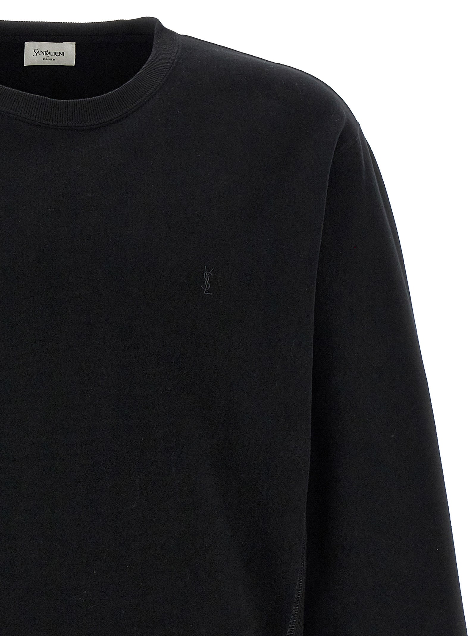 Saint Laurent Schwarzer Baumwoll-Sweatshirt