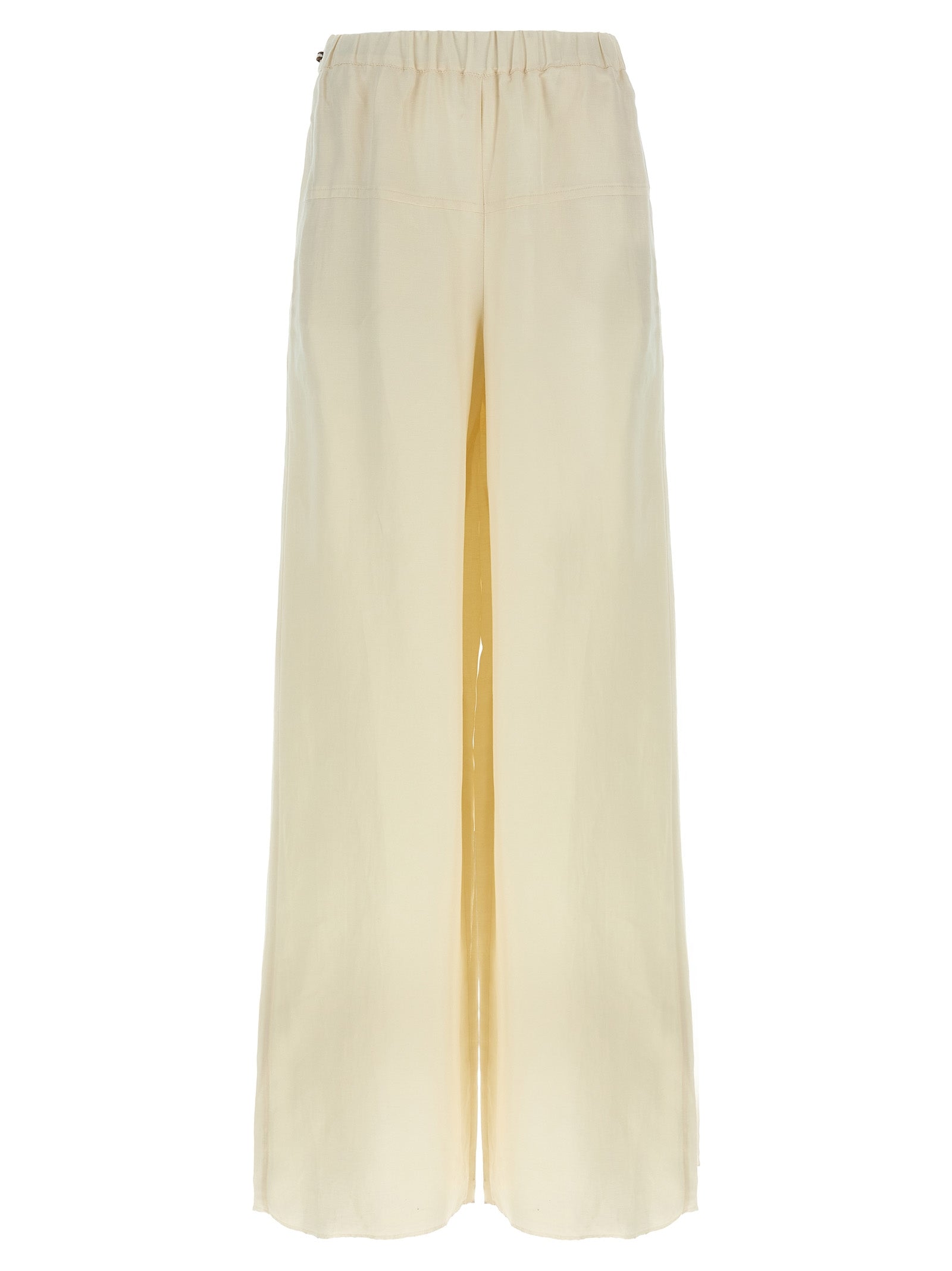 Max Mara Weiße Leinen-Freizeithose