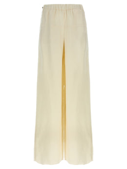 Max Mara Weiße Leinen-Freizeithose