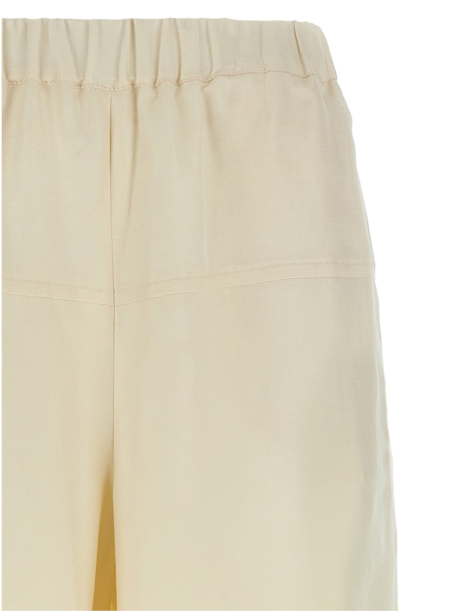 Max Mara Weiße Leinen-Freizeithose