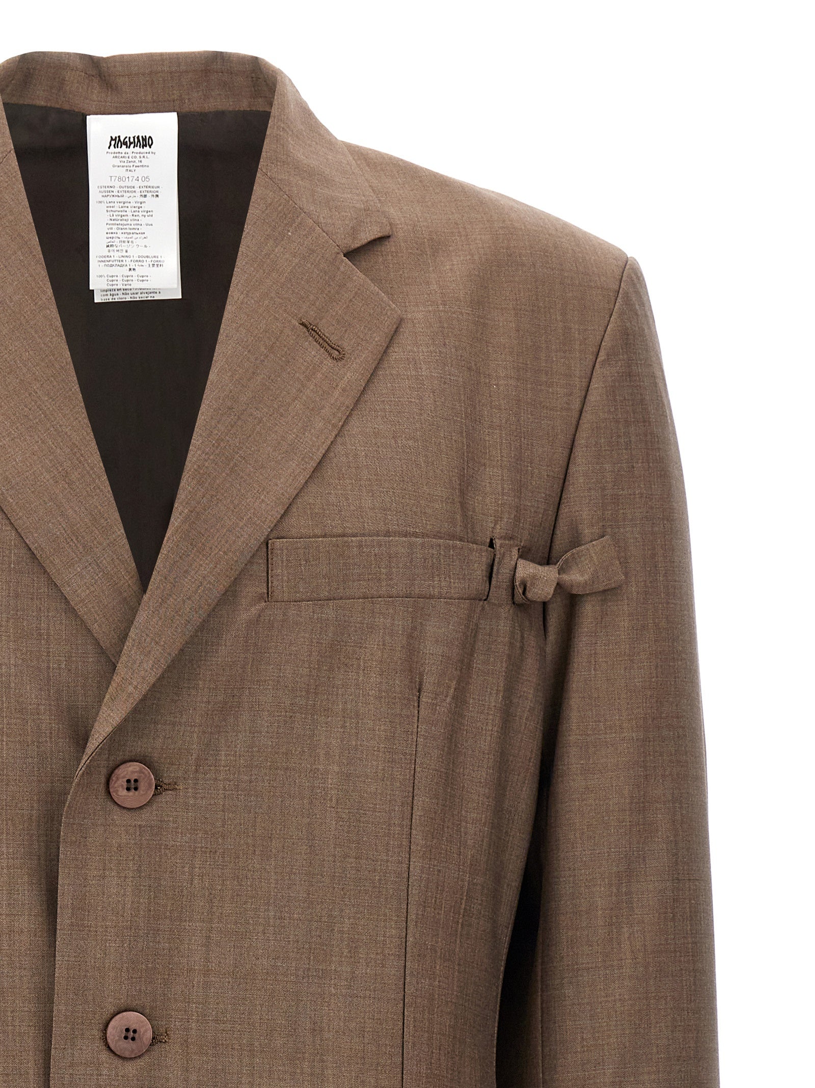 Magliano Brauner Blazer aus reiner Schurwolle