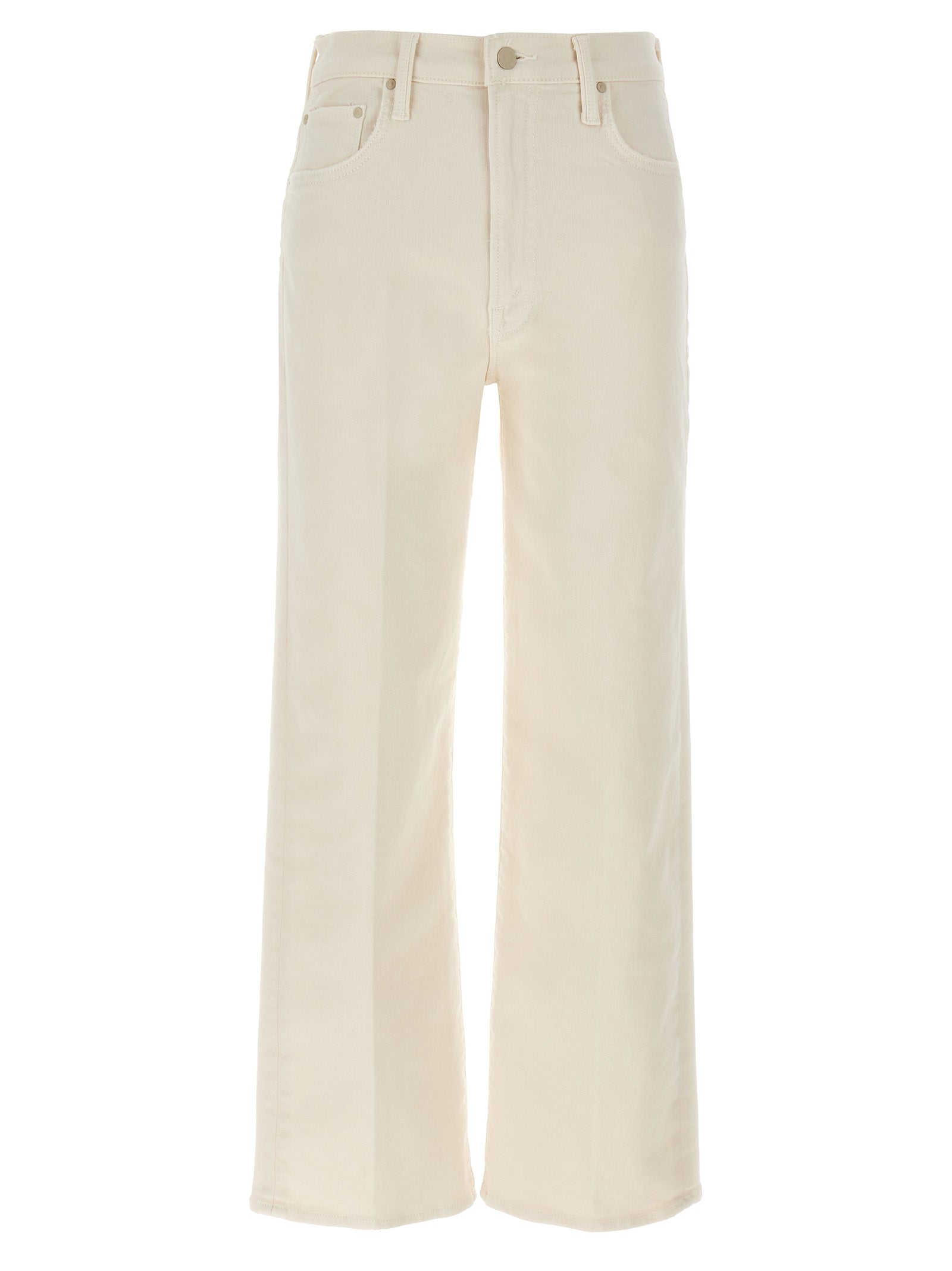 Mother Denim Weiße High-Waist-Jeans aus Baumwolle
