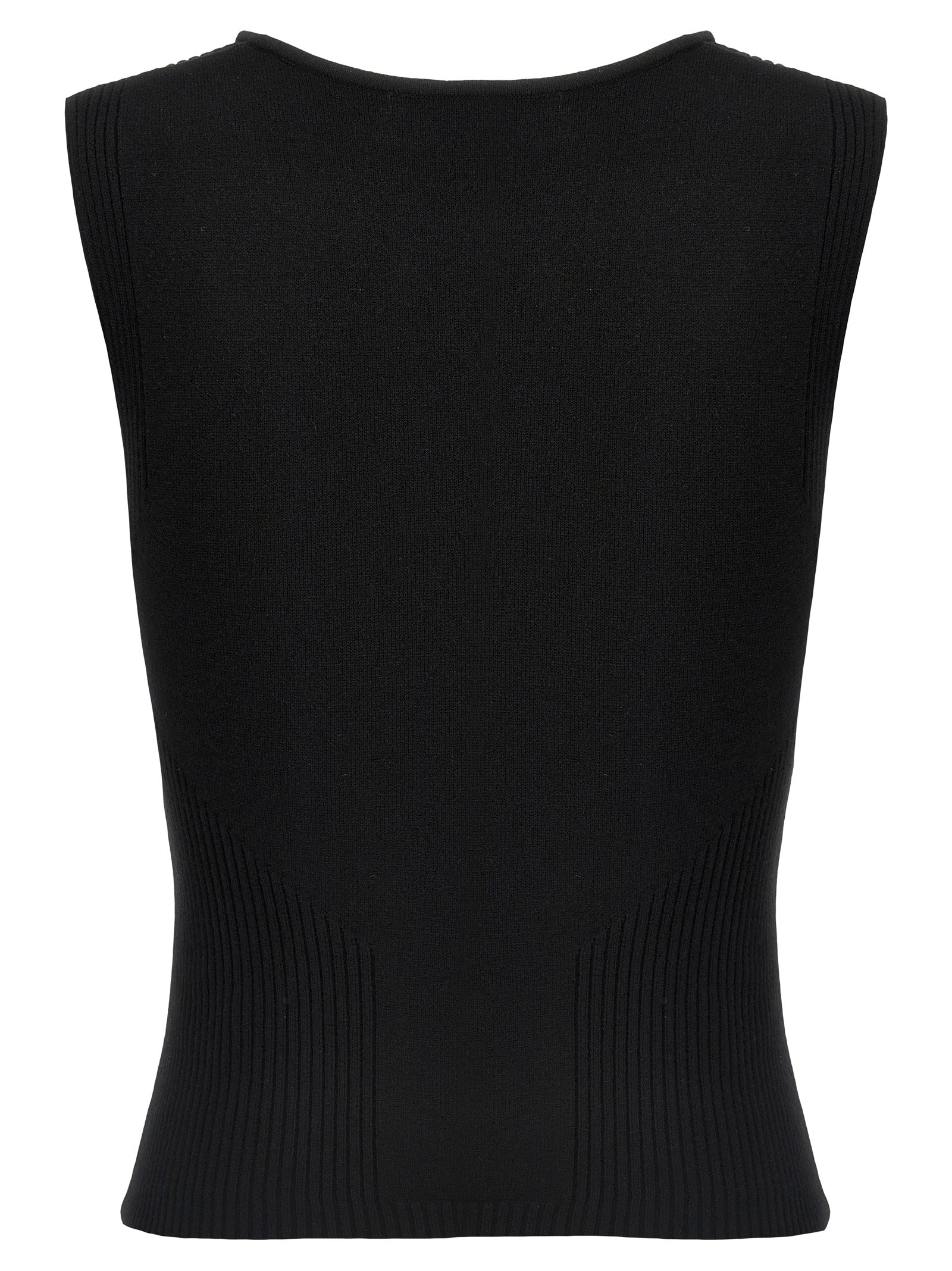 Marine Serre Schwarze Tanktops aus Viskose
