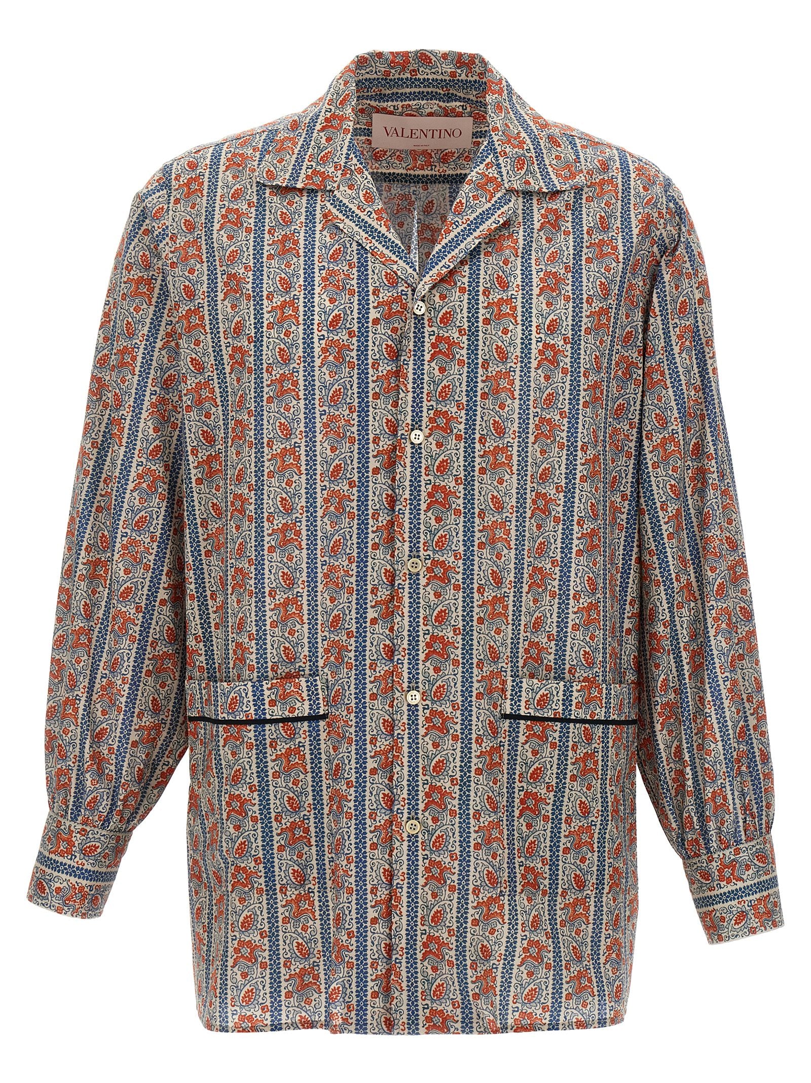 Valentino Garavani Mehrfarbige Baumwollbluse