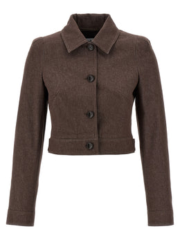 Max Mara Brauner Baumwollblazer