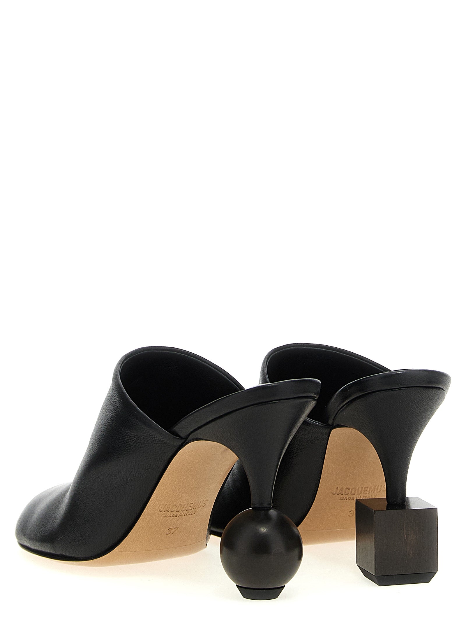 Jacquemus Schwarze Pumps aus Lammleder mit hohem Absatz