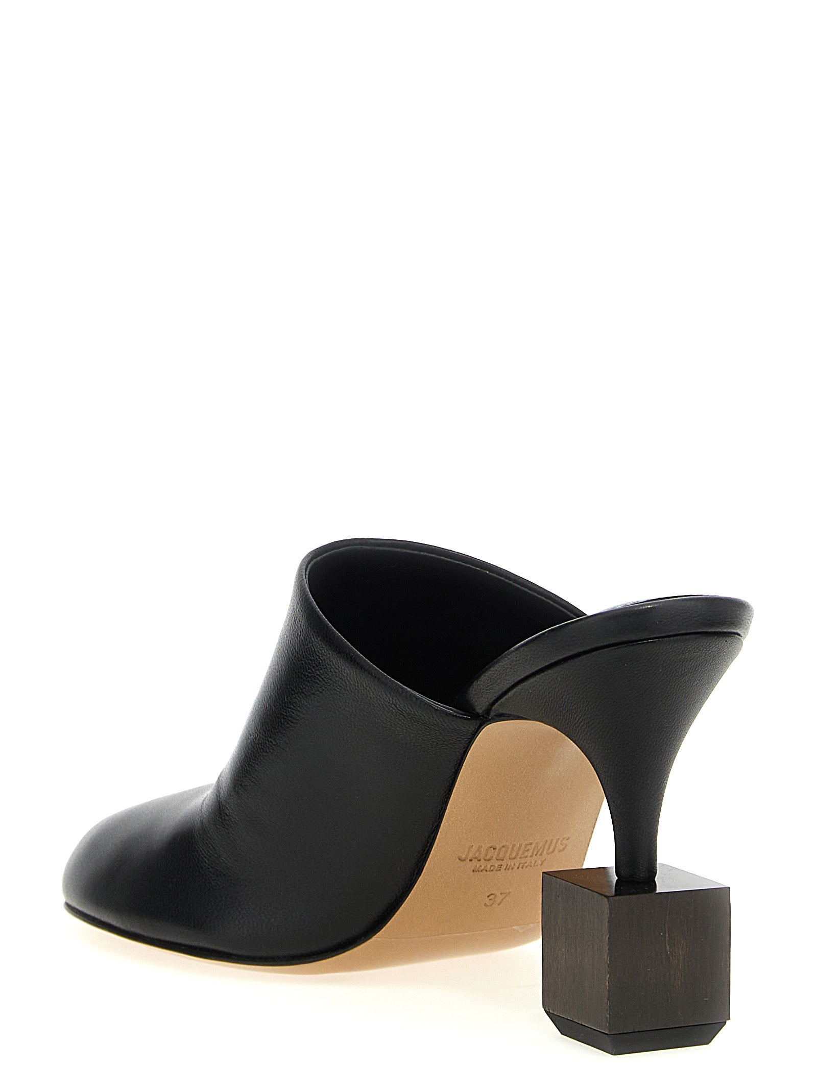 Jacquemus Schwarze Pumps aus Lammleder mit hohem Absatz
