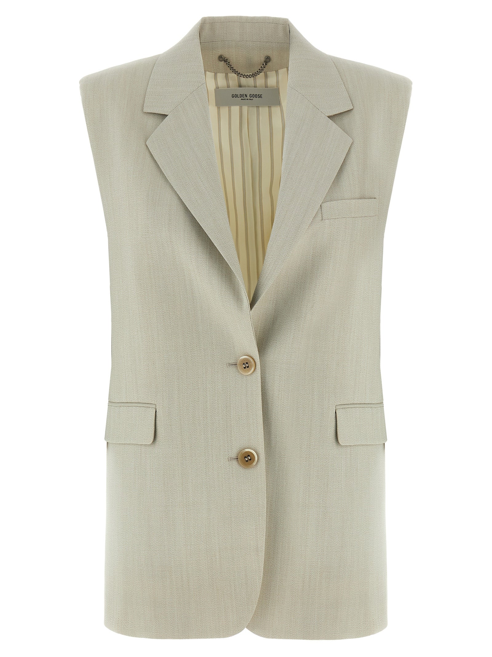 Golden Goose Beige Virgin Wool Weste