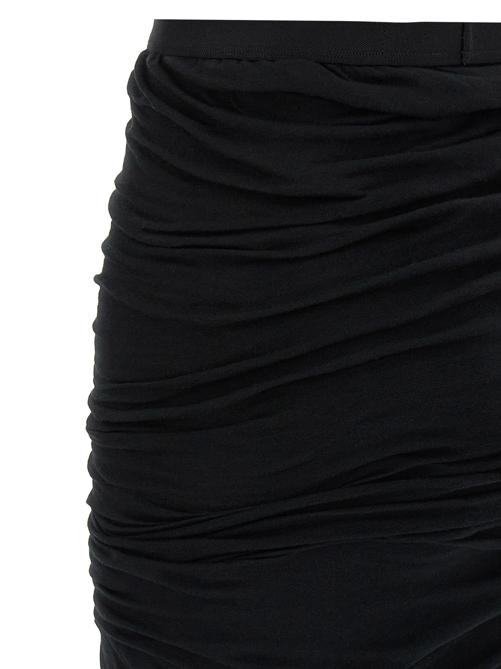 Rick Owens Schwarzer Baumwoll-Minirock