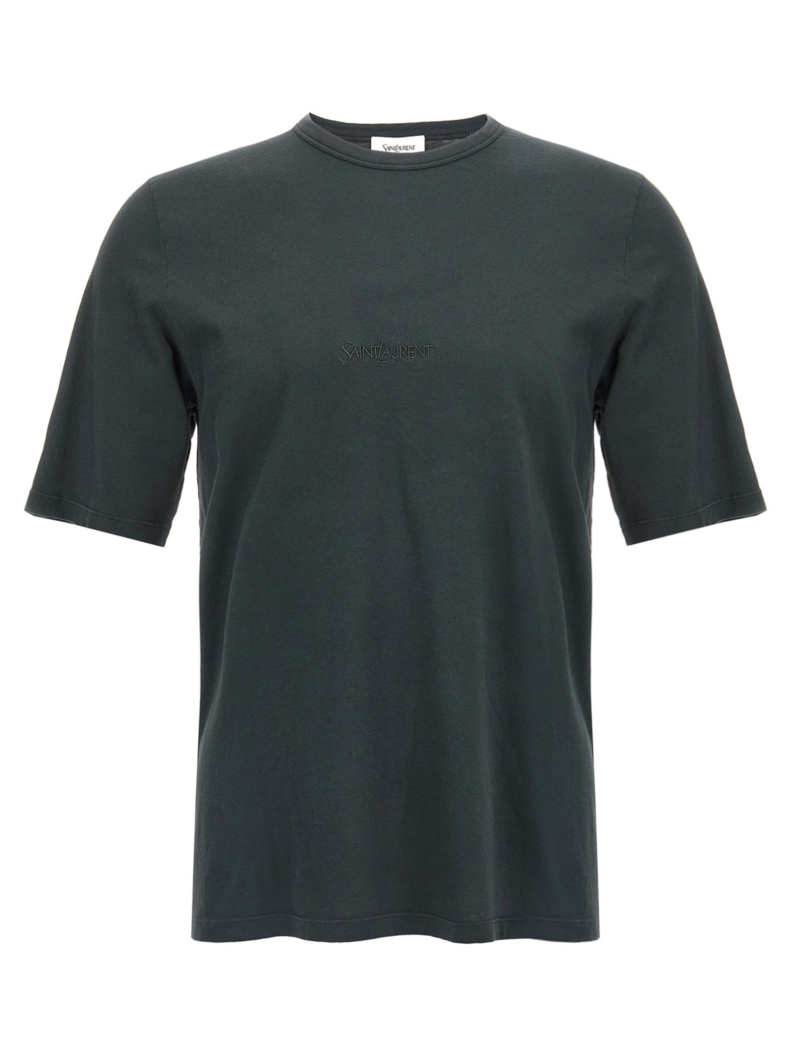 Saint Laurent Schwarzes Baumwoll-T-Shirt