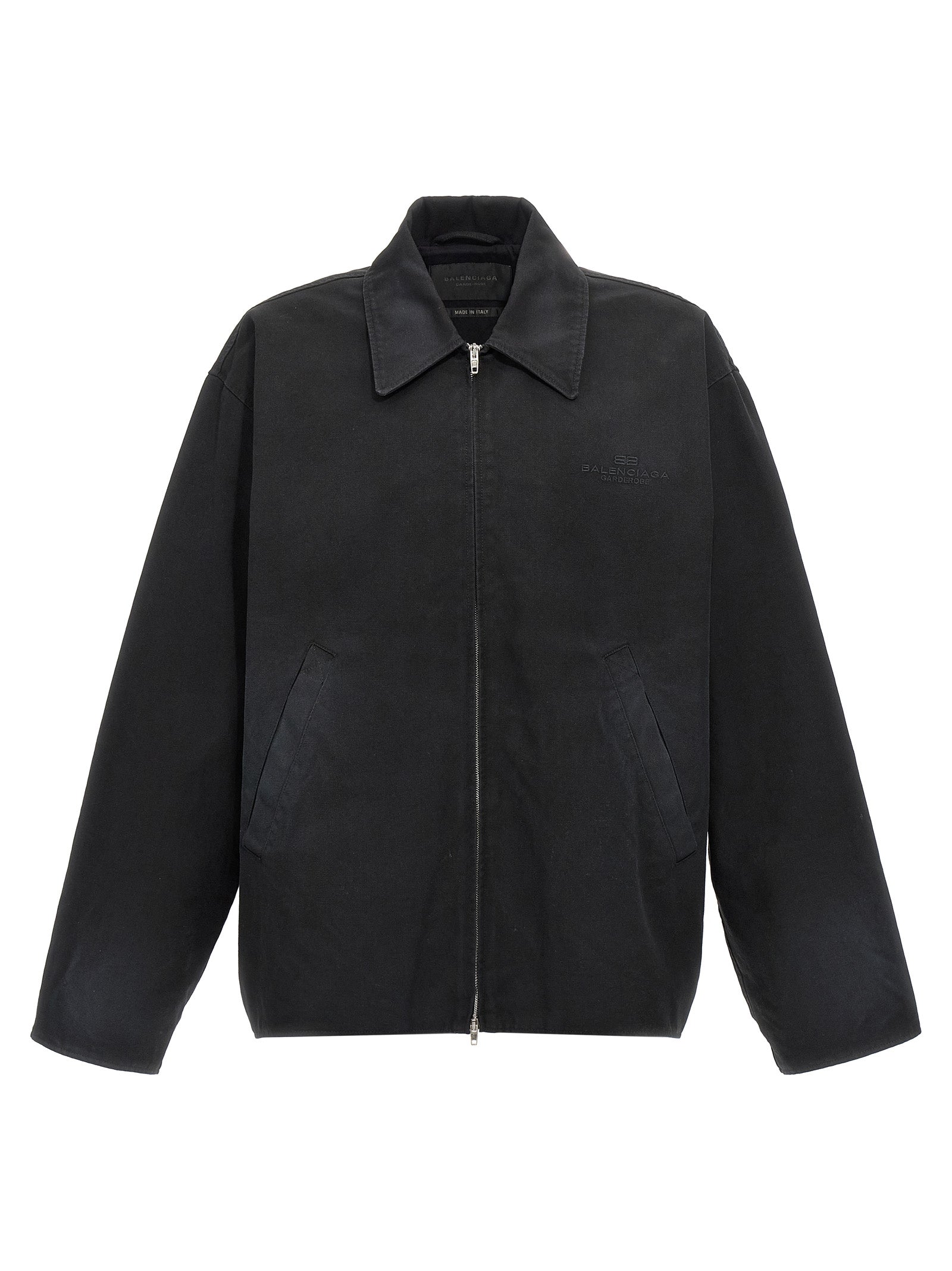Balenciaga Schwarze Baumwoll-Shell-Jacke