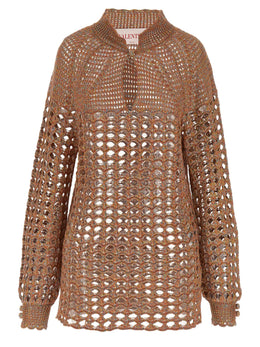 Valentino Garavani Mehrfarbige Strickjacke aus Leinen