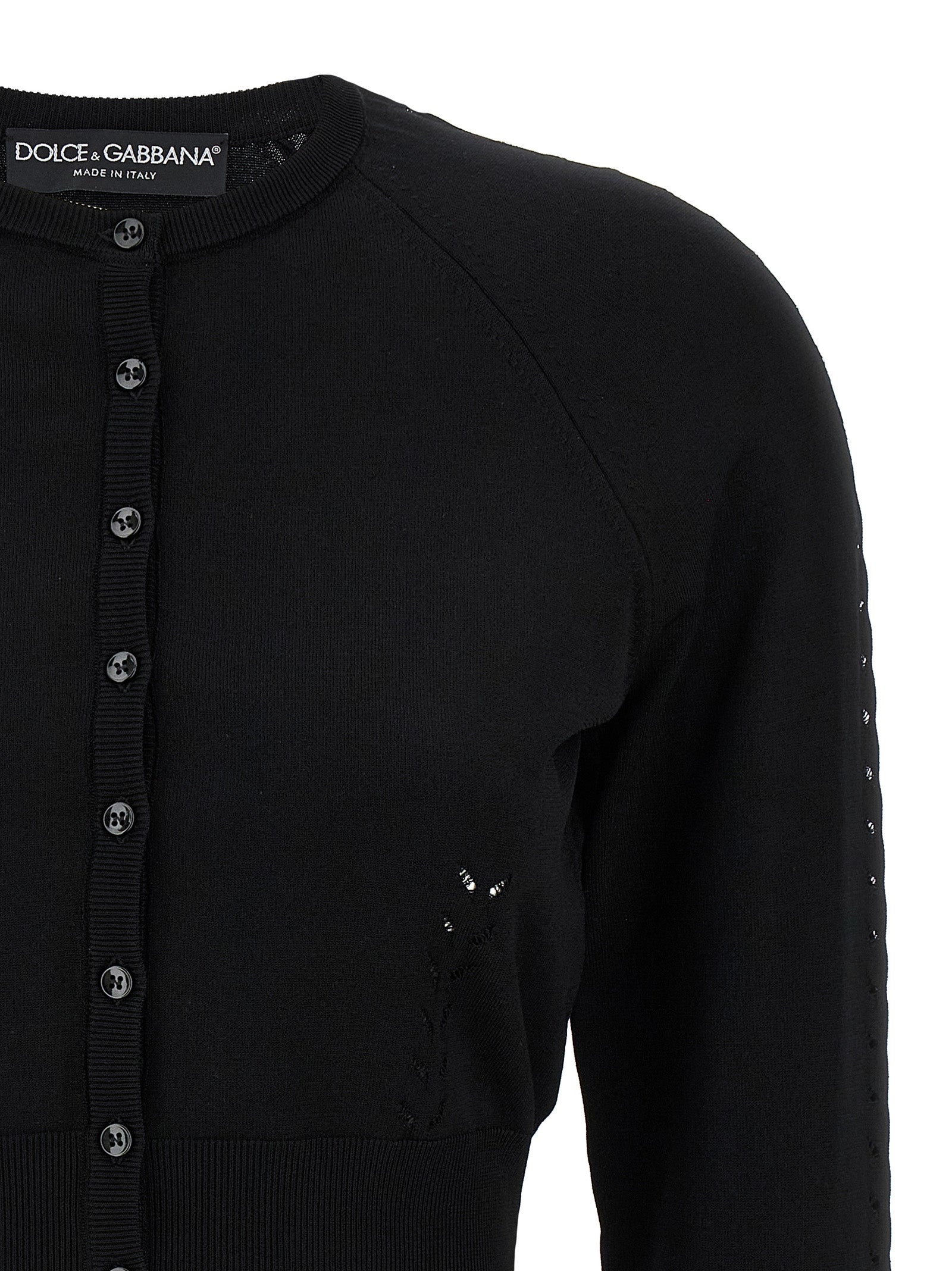 Dolce & Gabbana Schwarzer Cardigan aus Viskose