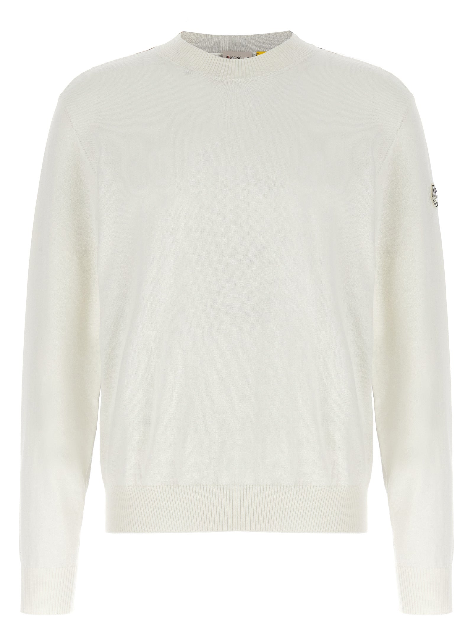 MONCLER GENIUS Weißer Strickcardigan aus Baumwolle