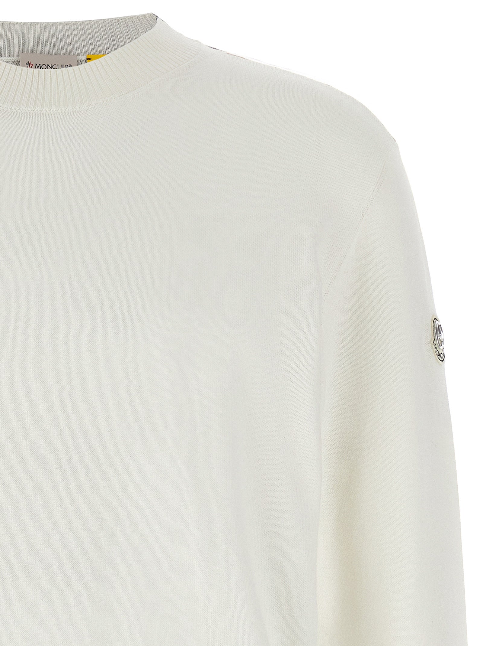 MONCLER GENIUS Weißer Strickcardigan aus Baumwolle