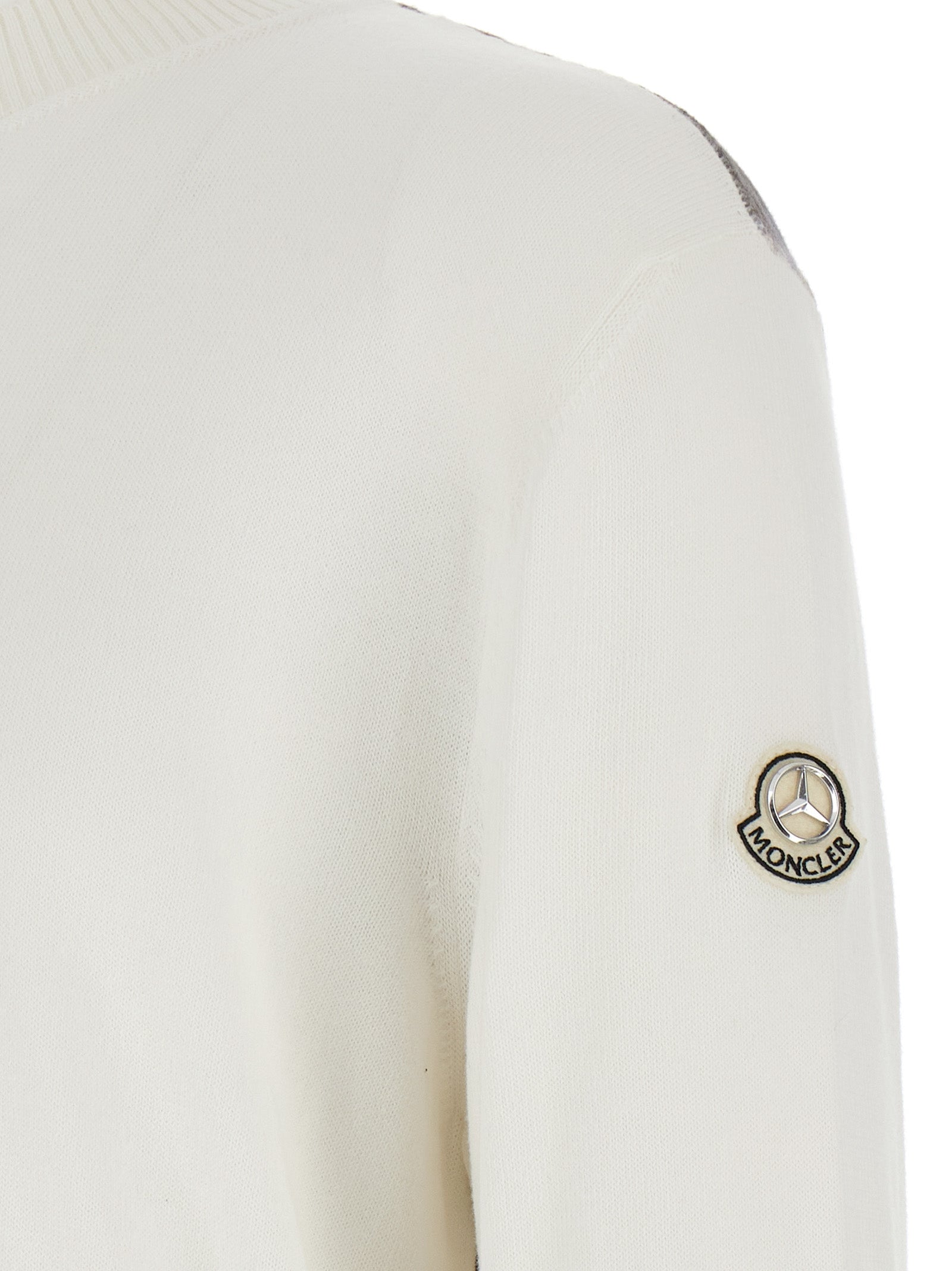 MONCLER GENIUS Weißer Strickcardigan aus Baumwolle