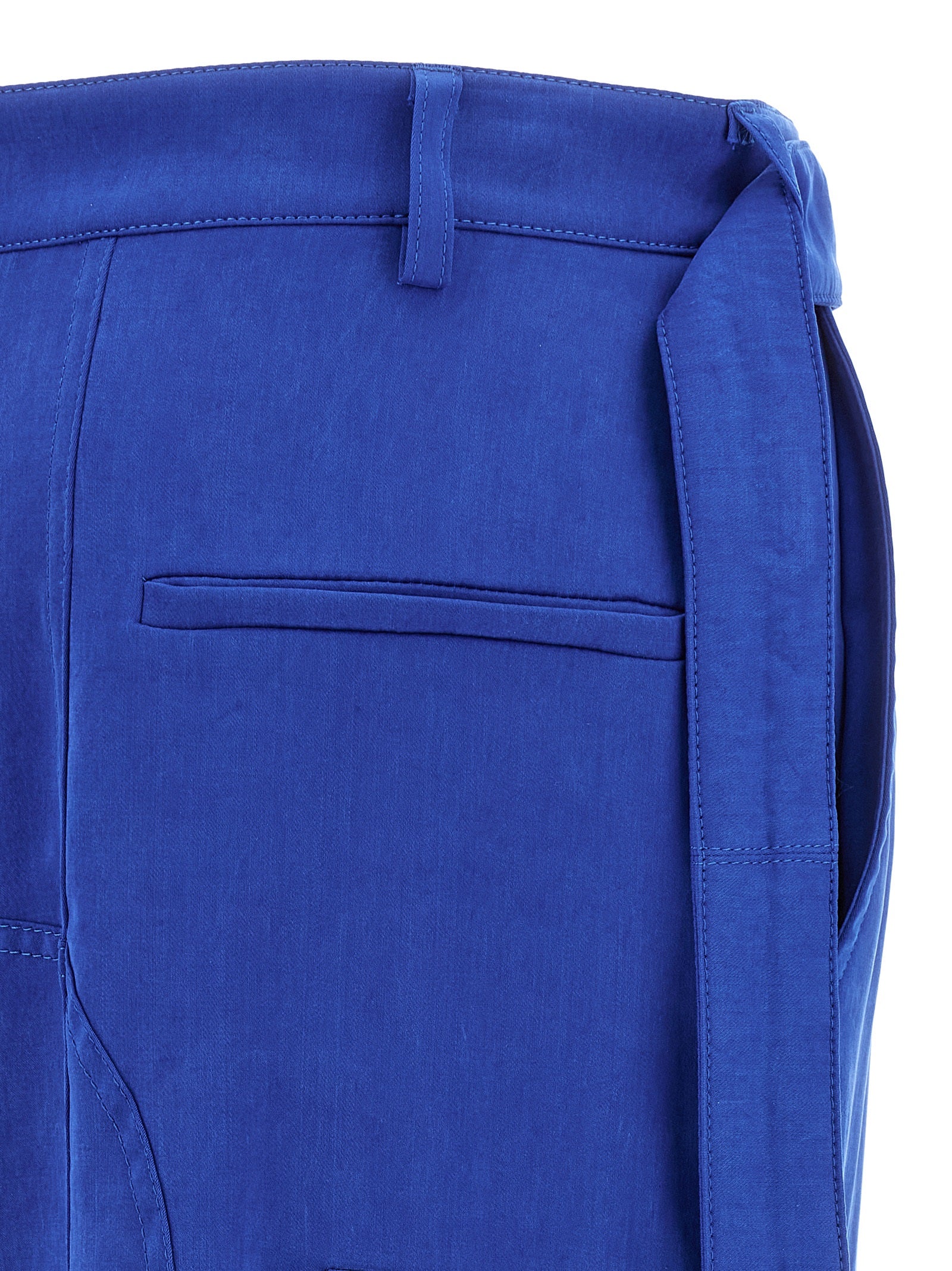 Ferragamo Blaue Lyocell Cargo-Hose