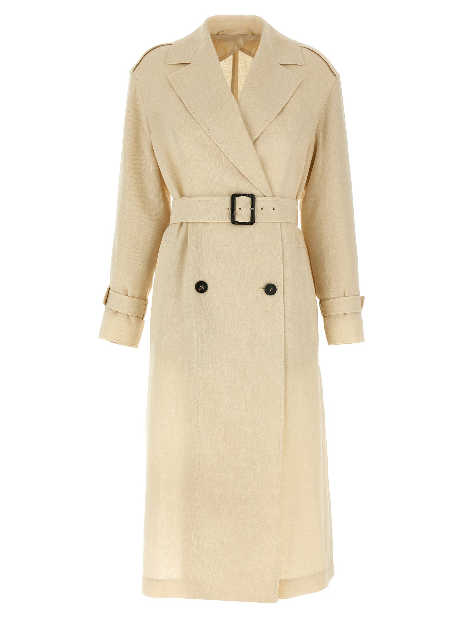 Max Mara Beige Leinenmantel