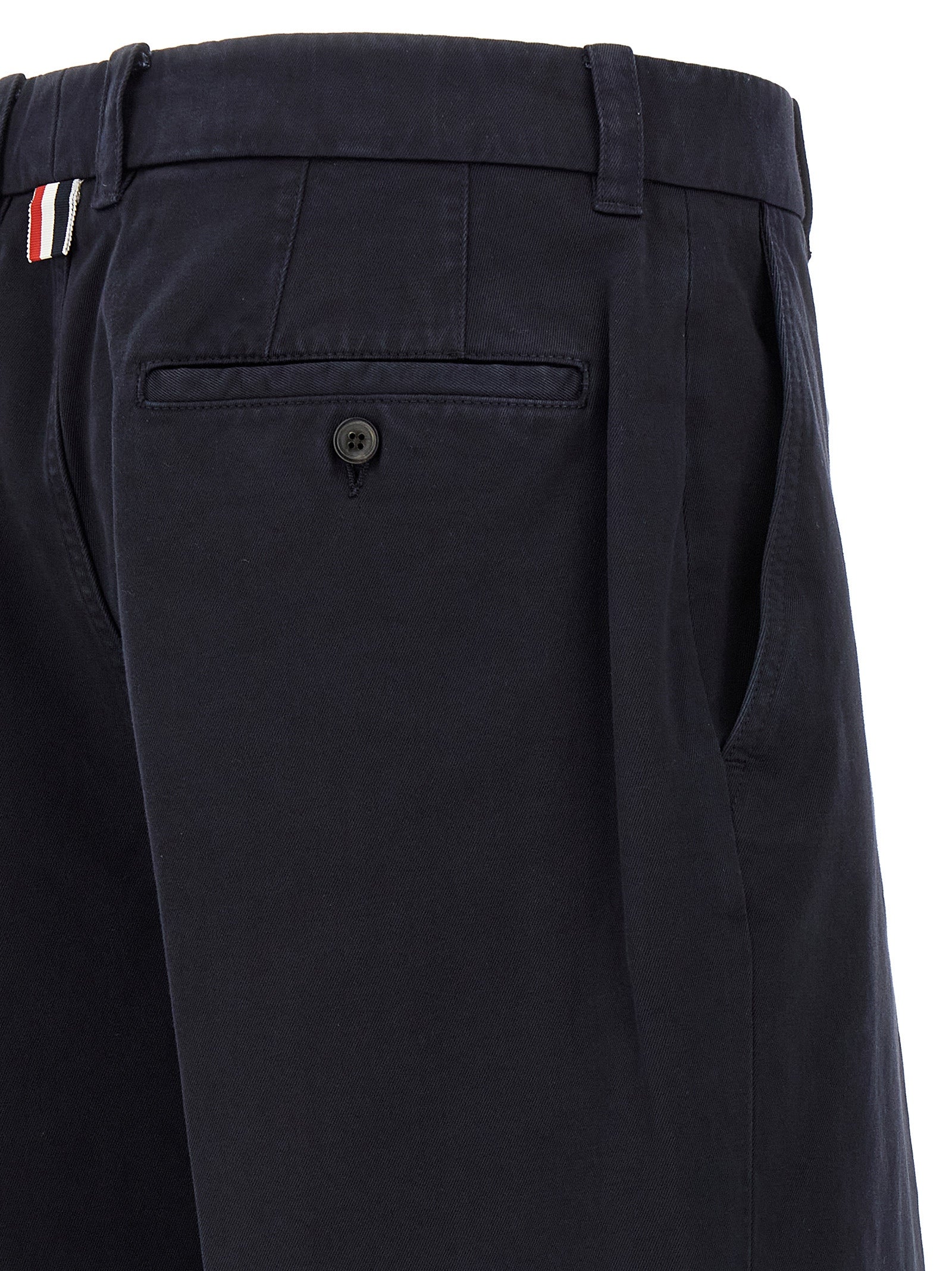 Thom Browne Blaue Baumwoll-Freizeithose