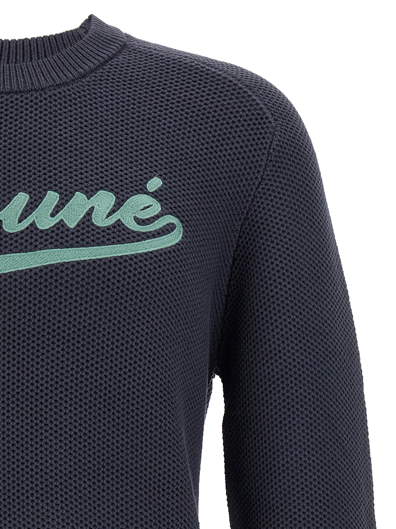 Maison Kitsuné Grauer Baumwollcardigan