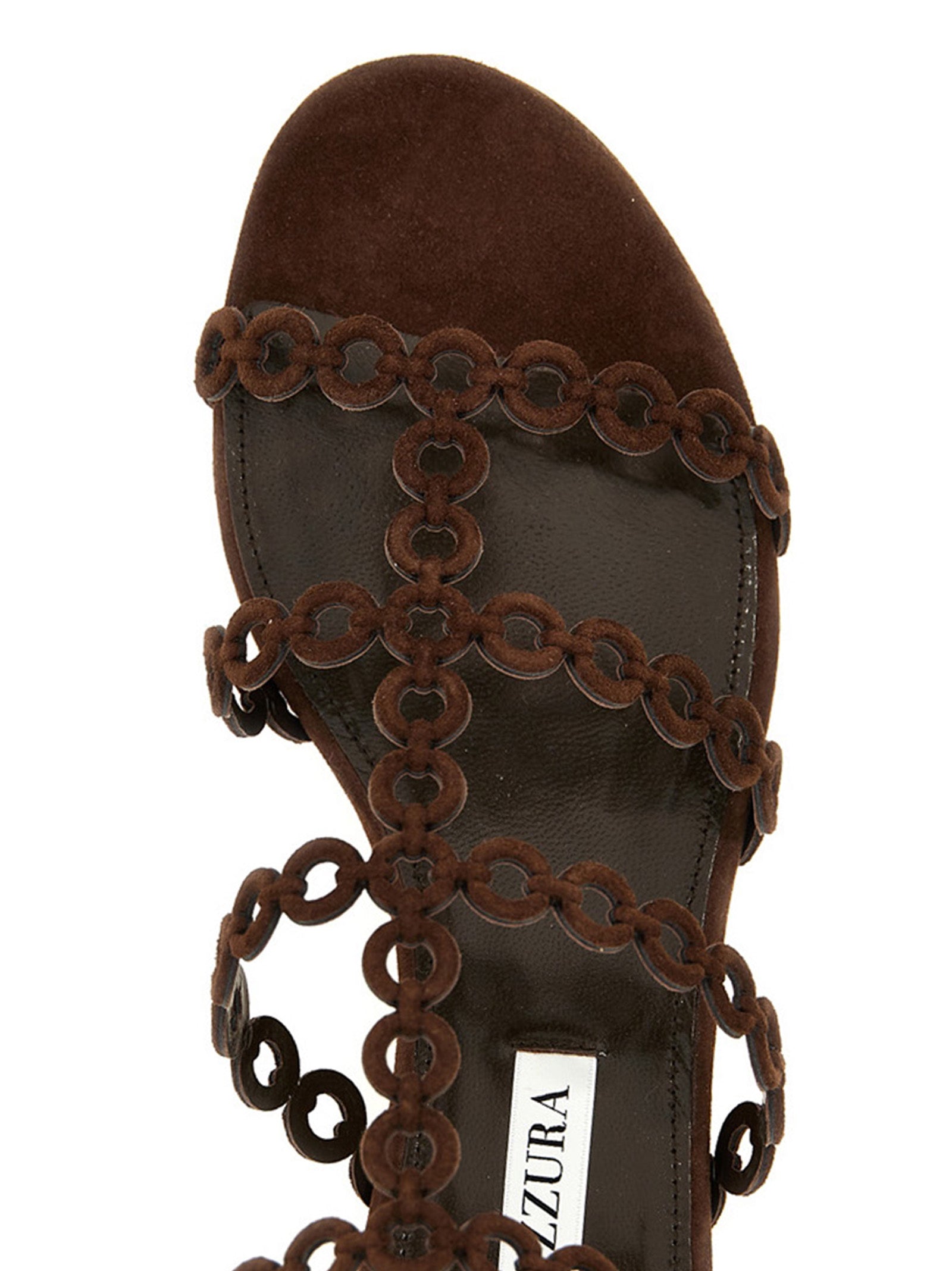 Aquazzura Braune Sandalen aus Ziegenleder