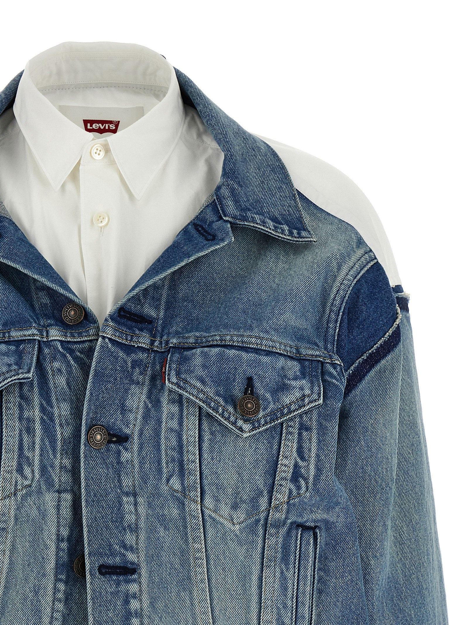 Junya Watanabe Mehrfarbige Jeansjacke aus Baumwolle
