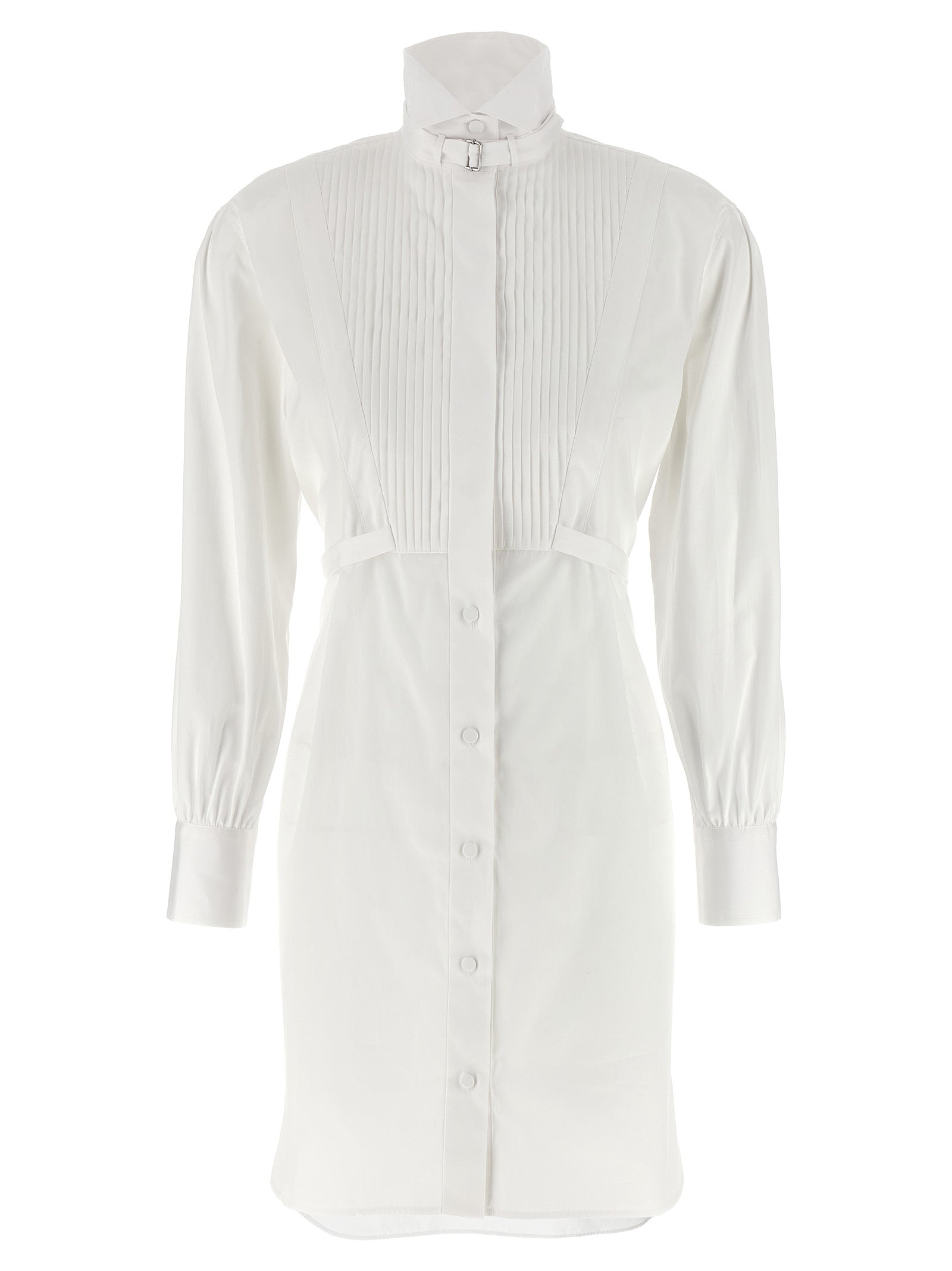 Alexander McQueen Weißes Baumwoll-Midikleid
