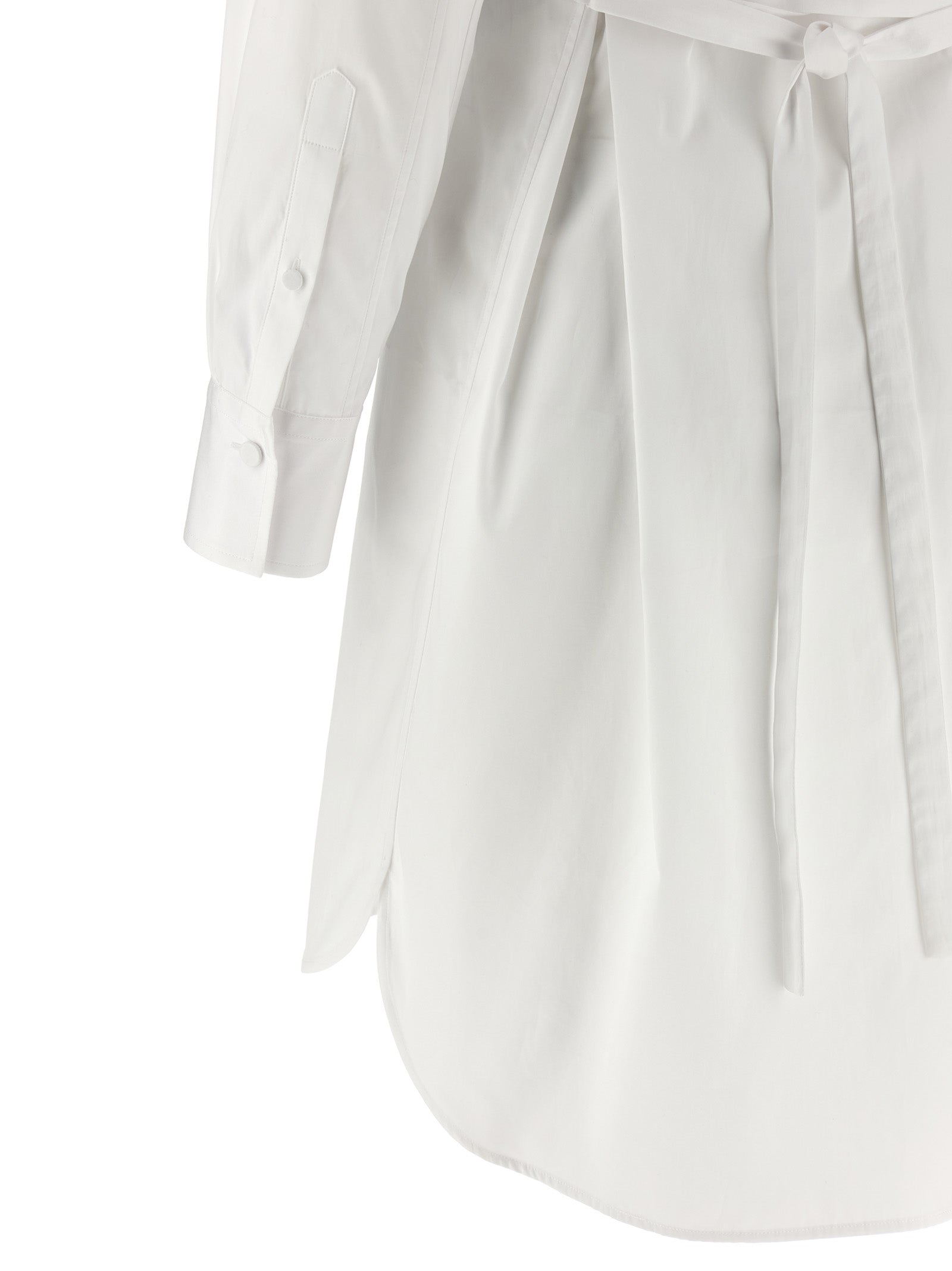 Alexander McQueen Weißes Baumwoll-Midikleid