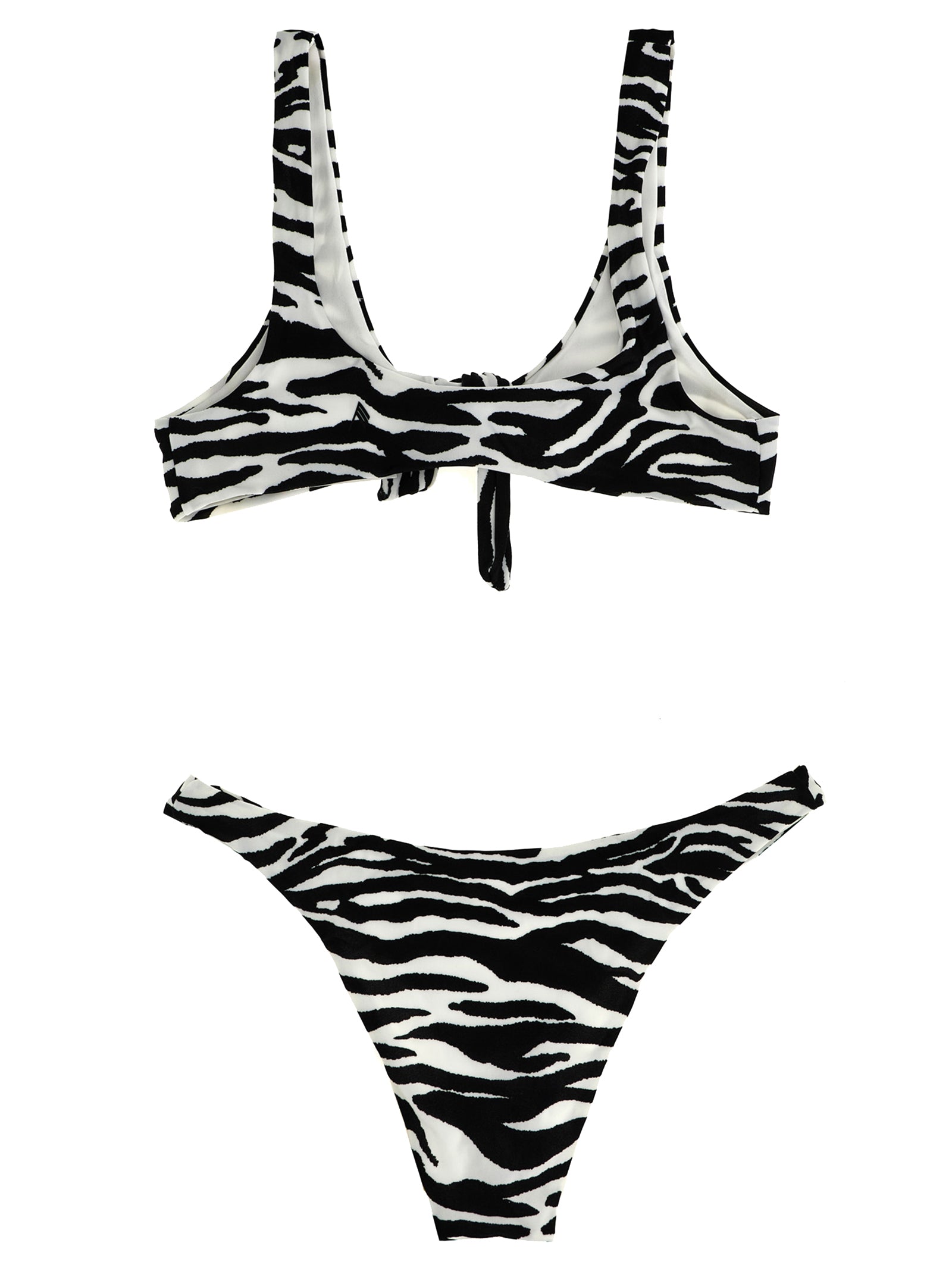 The Attico Grüner Polyamid-Bikini