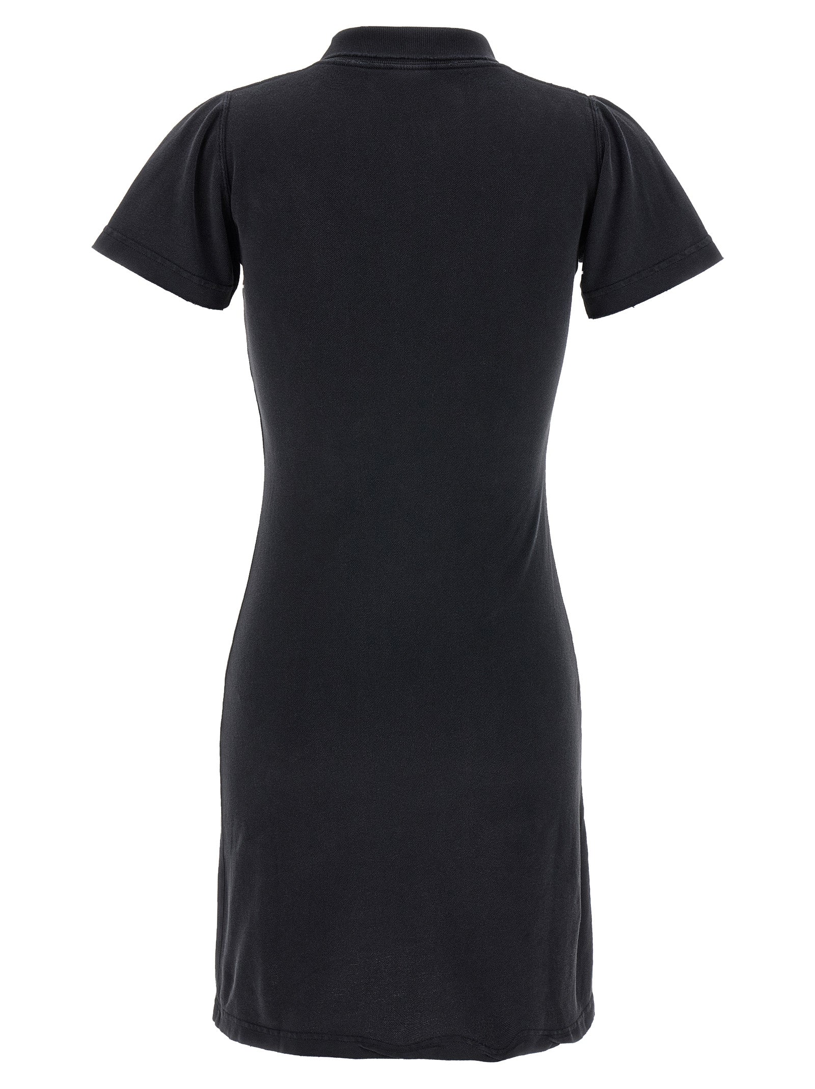 Balenciaga Schwarzes kurzes Baumwollkleid