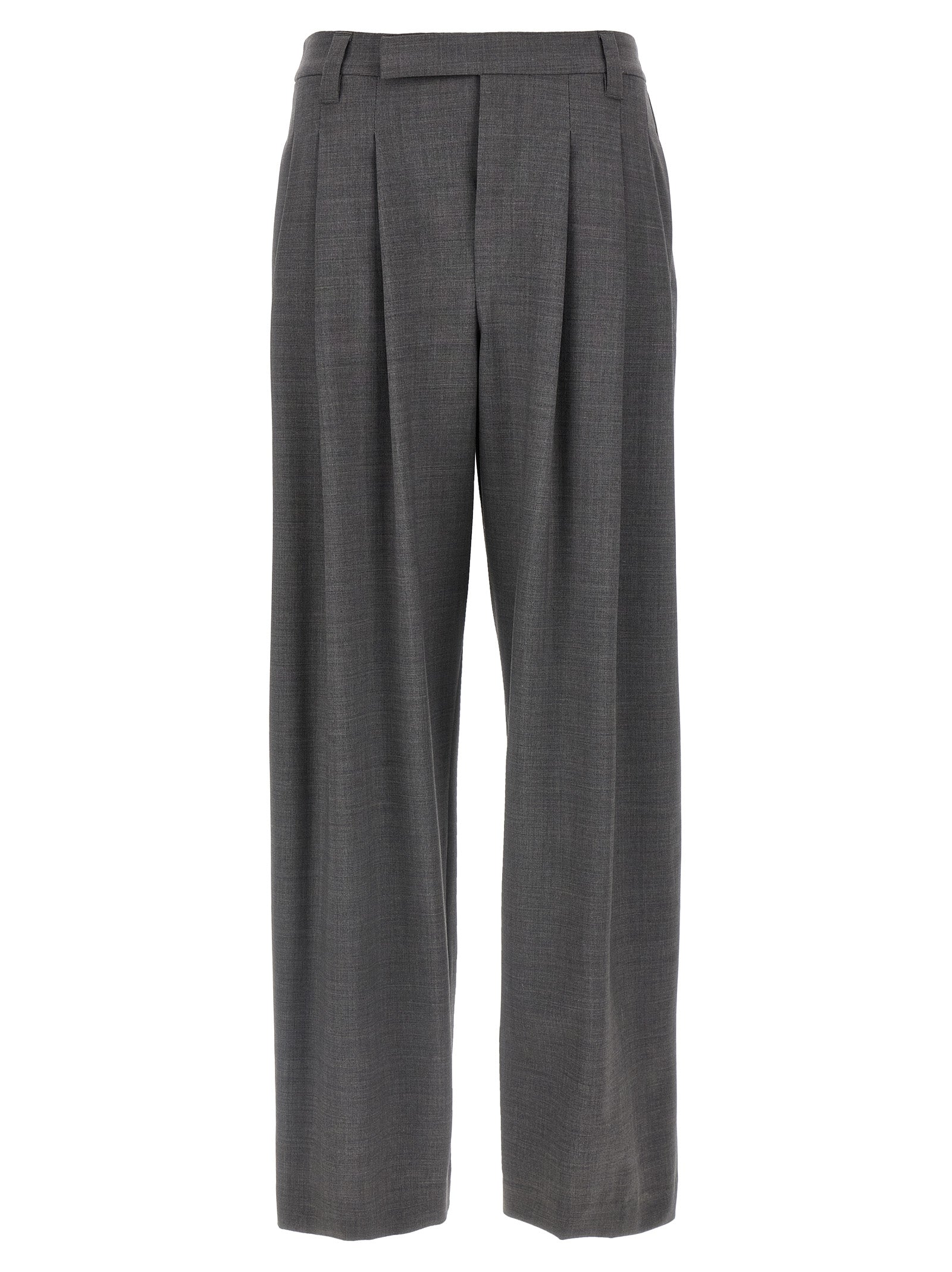 Brunello Cucinelli Graue Hose aus reiner Schurwolle