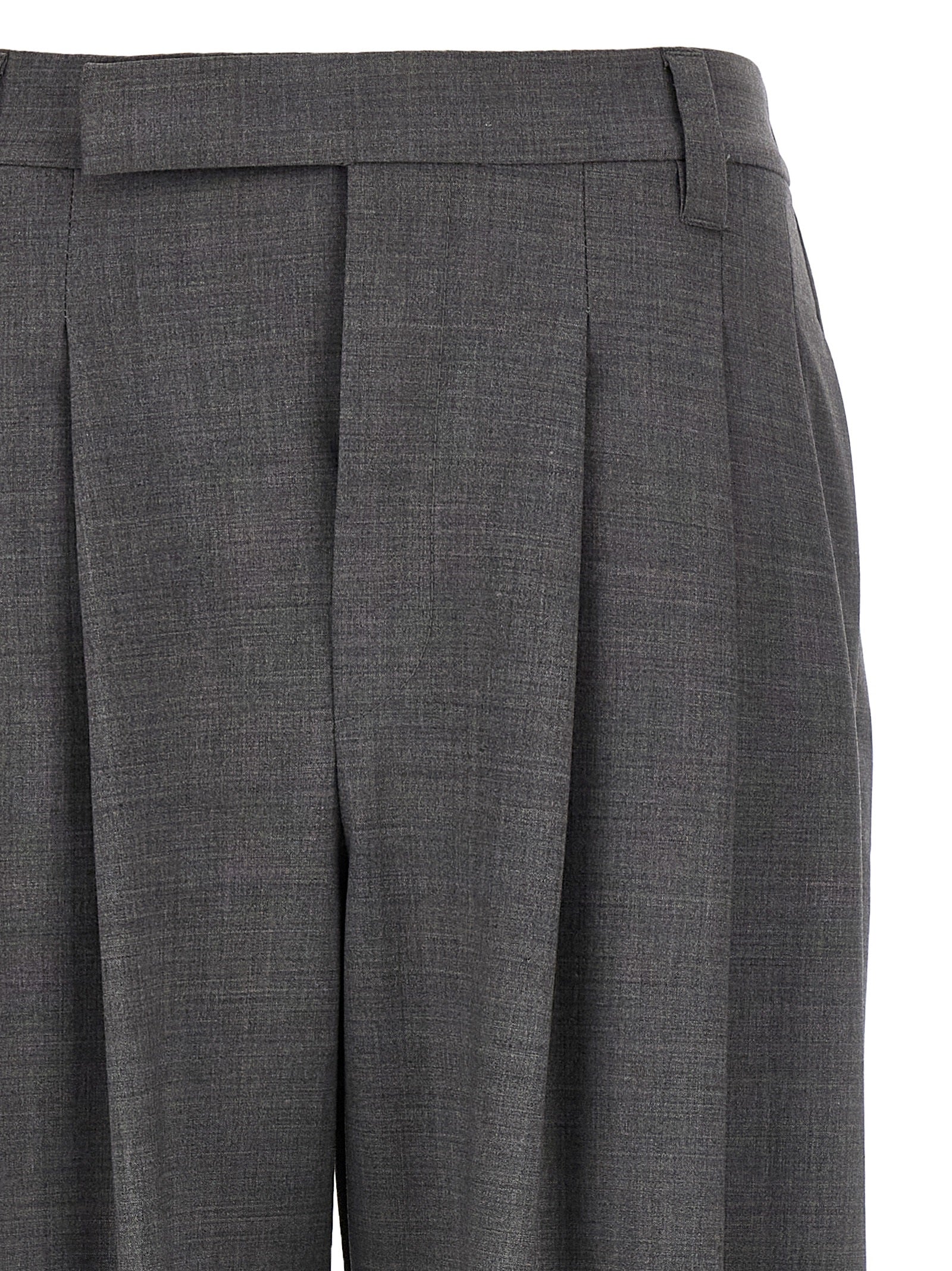 Brunello Cucinelli Graue Hose aus reiner Schurwolle