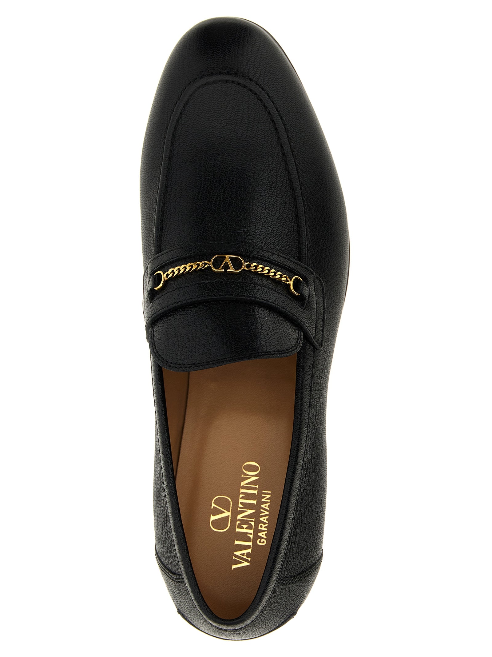 Valentino Garavani Schwarze Loafer aus Ziegenleder zum Hineinschlüpfen