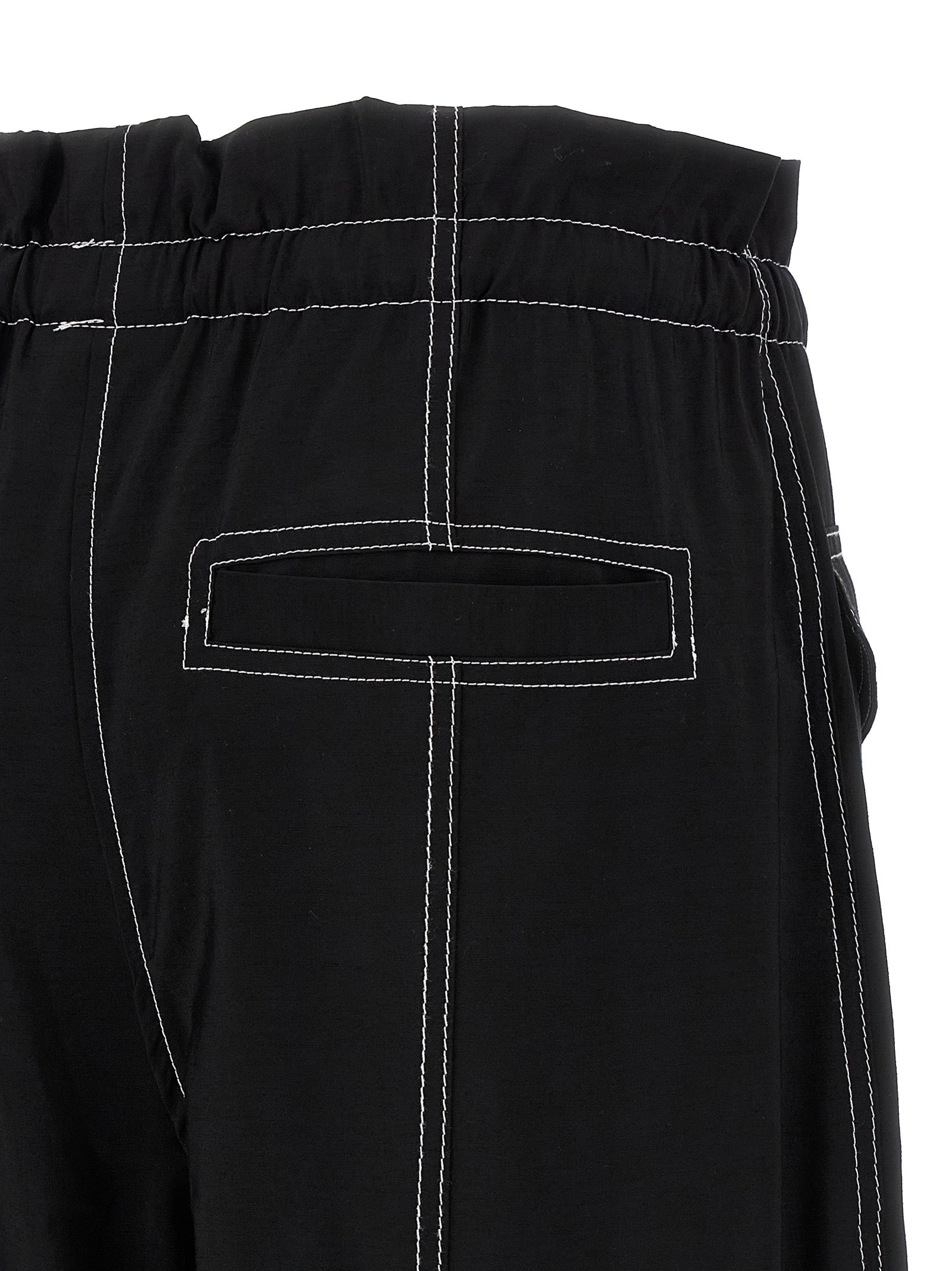 Ganni Schwarze Freizeithose aus Viskose