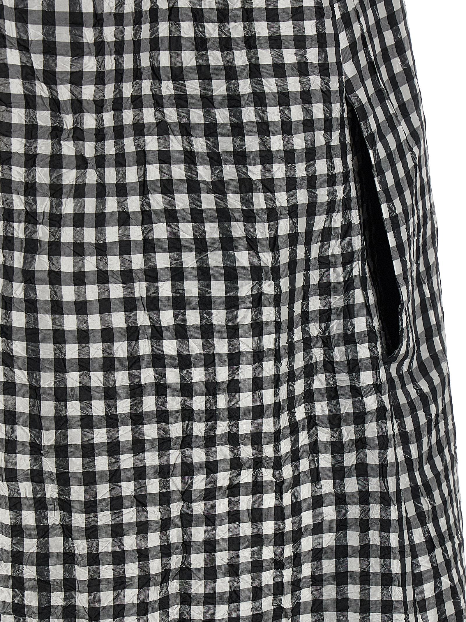 Ganni Schwarzes Polyester-Midikleid