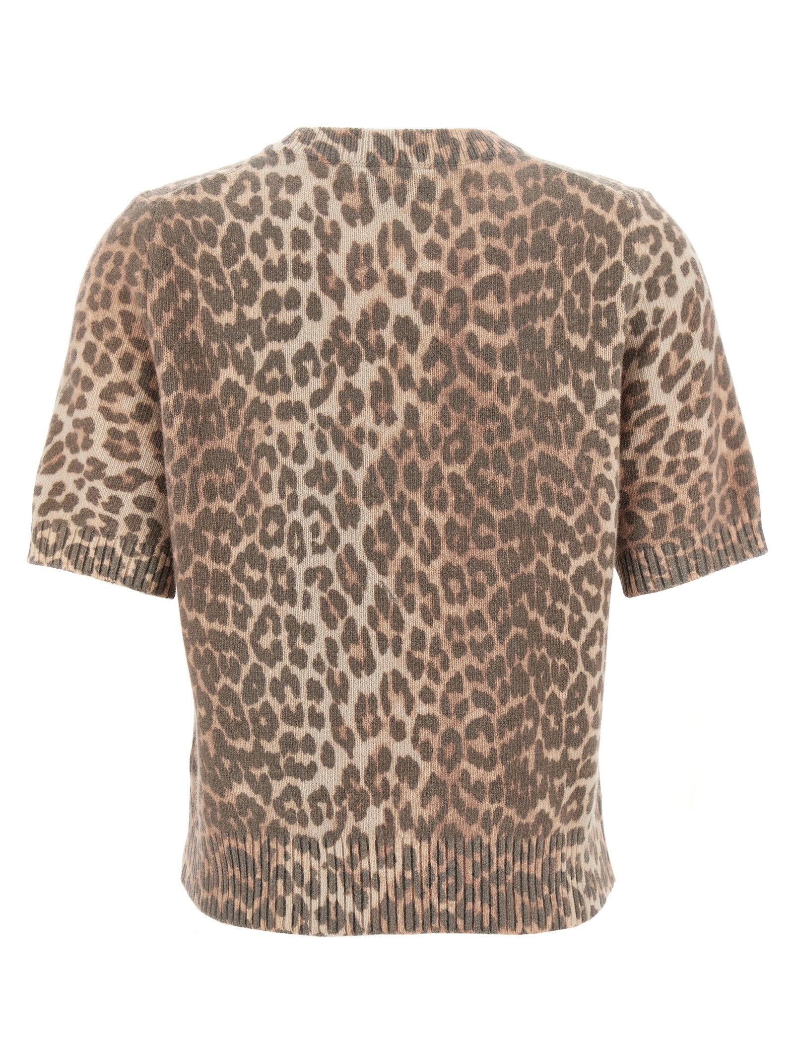 Ganni Braunes Woll-T-Shirt