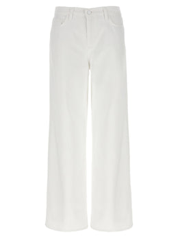 L'Agence Weiße High-Waist-Jeans aus Baumwolle