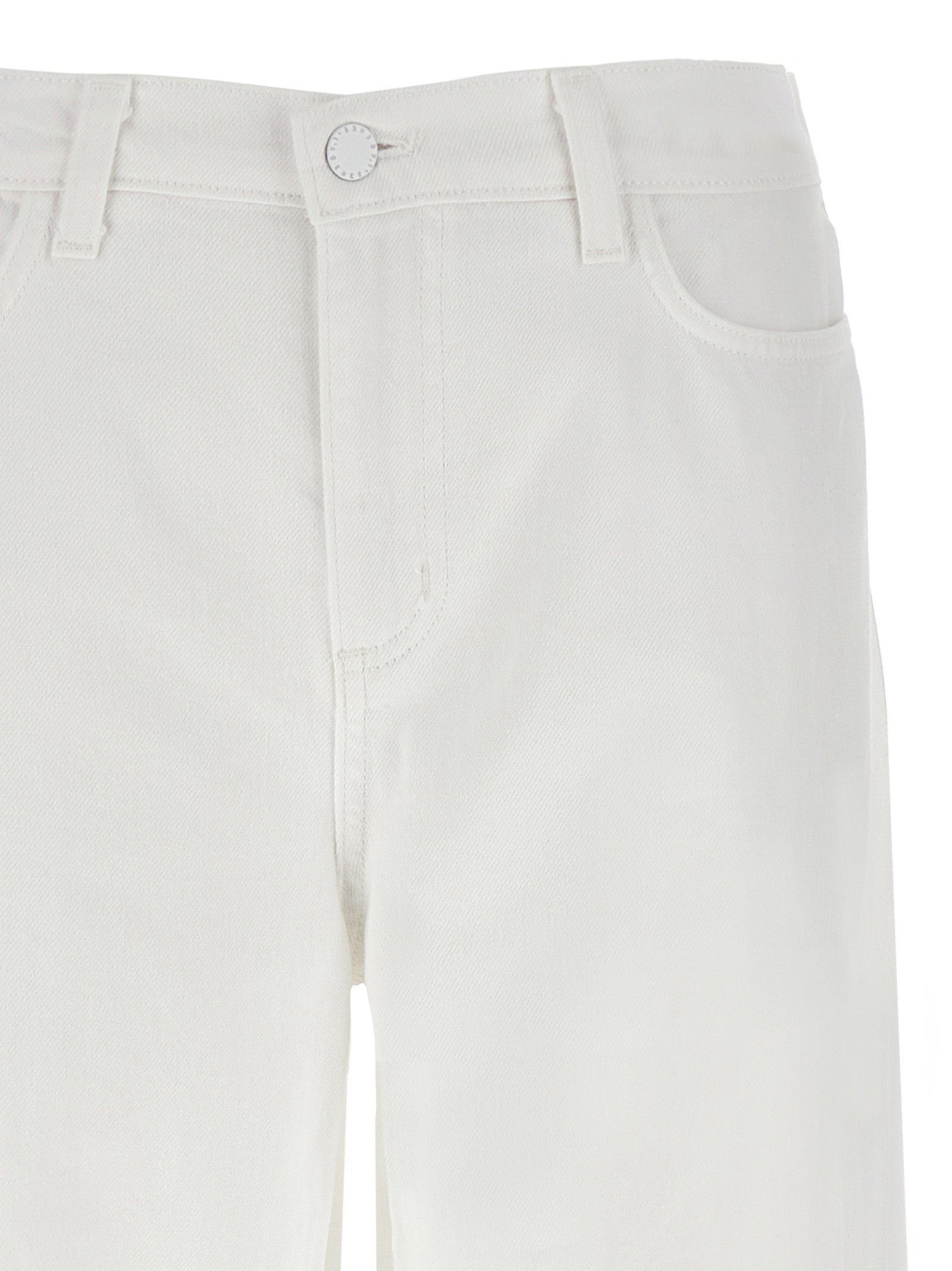 L'Agence Weiße High-Waist-Jeans aus Baumwolle