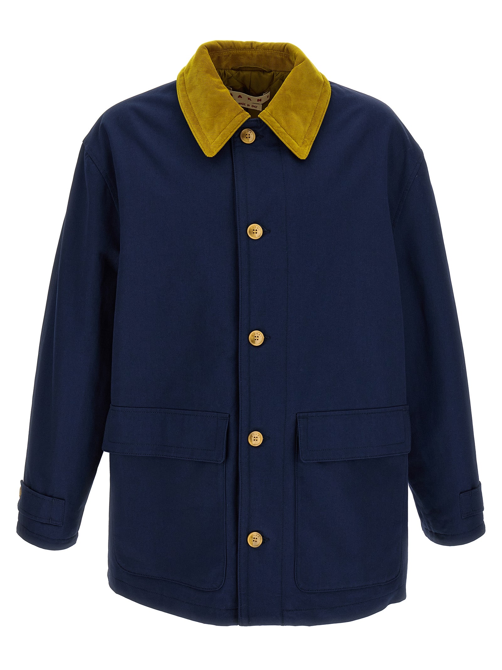 Marni Blauer Baumwollparka