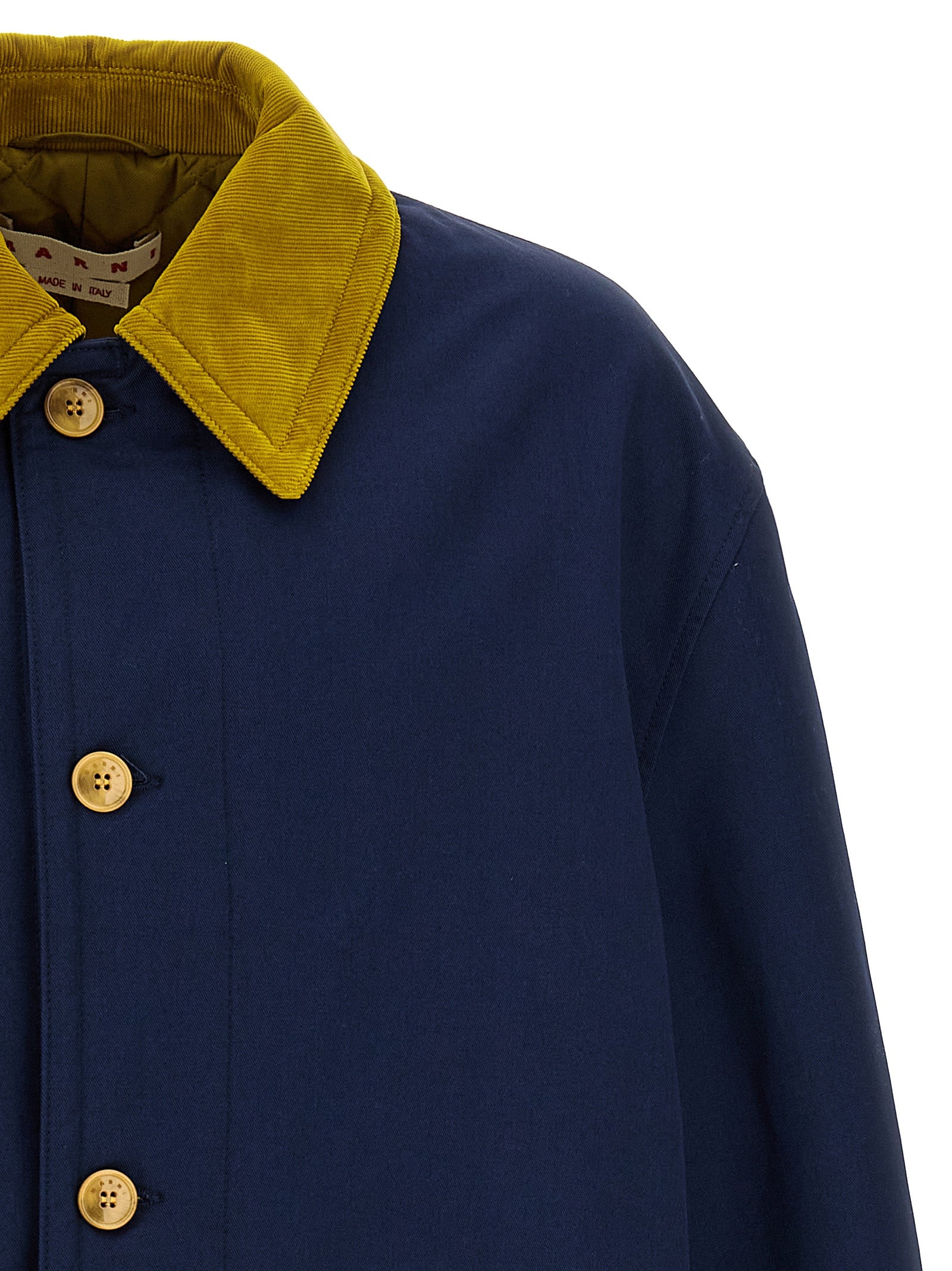 Marni Blauer Baumwollparka
